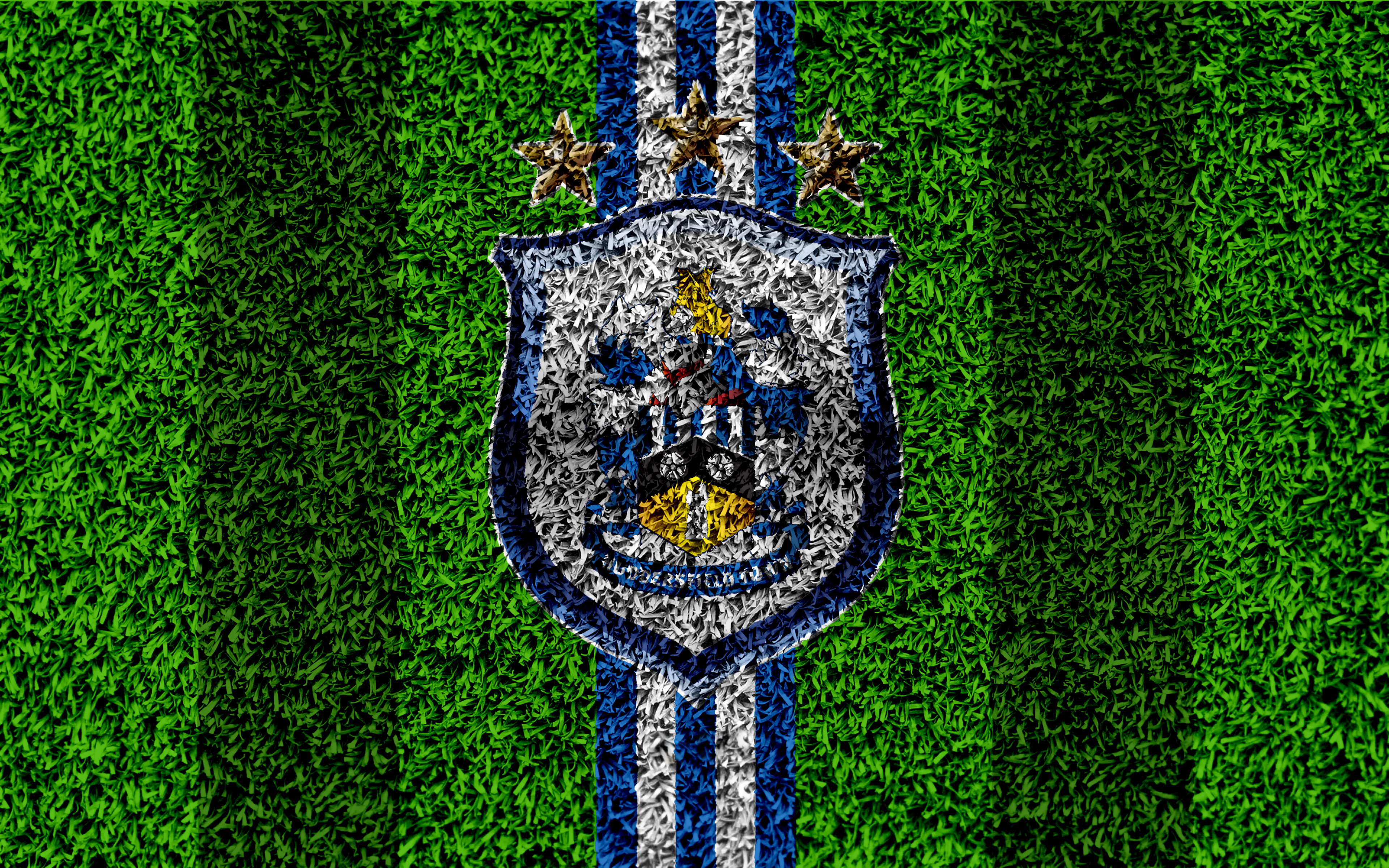 1531597 Hintergrundbild herunterladen sport, huddersfield town afc, emblem, logo, fußball - Bildschirmschoner und Bilder kostenlos