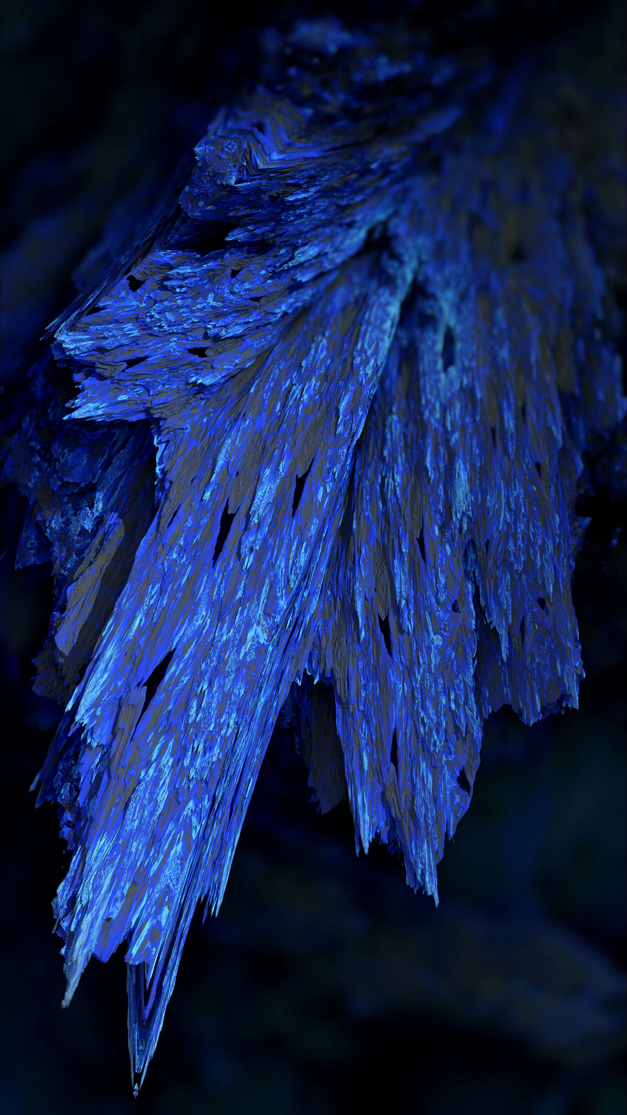 blue, surface, 3d, relief, fractal Full HD