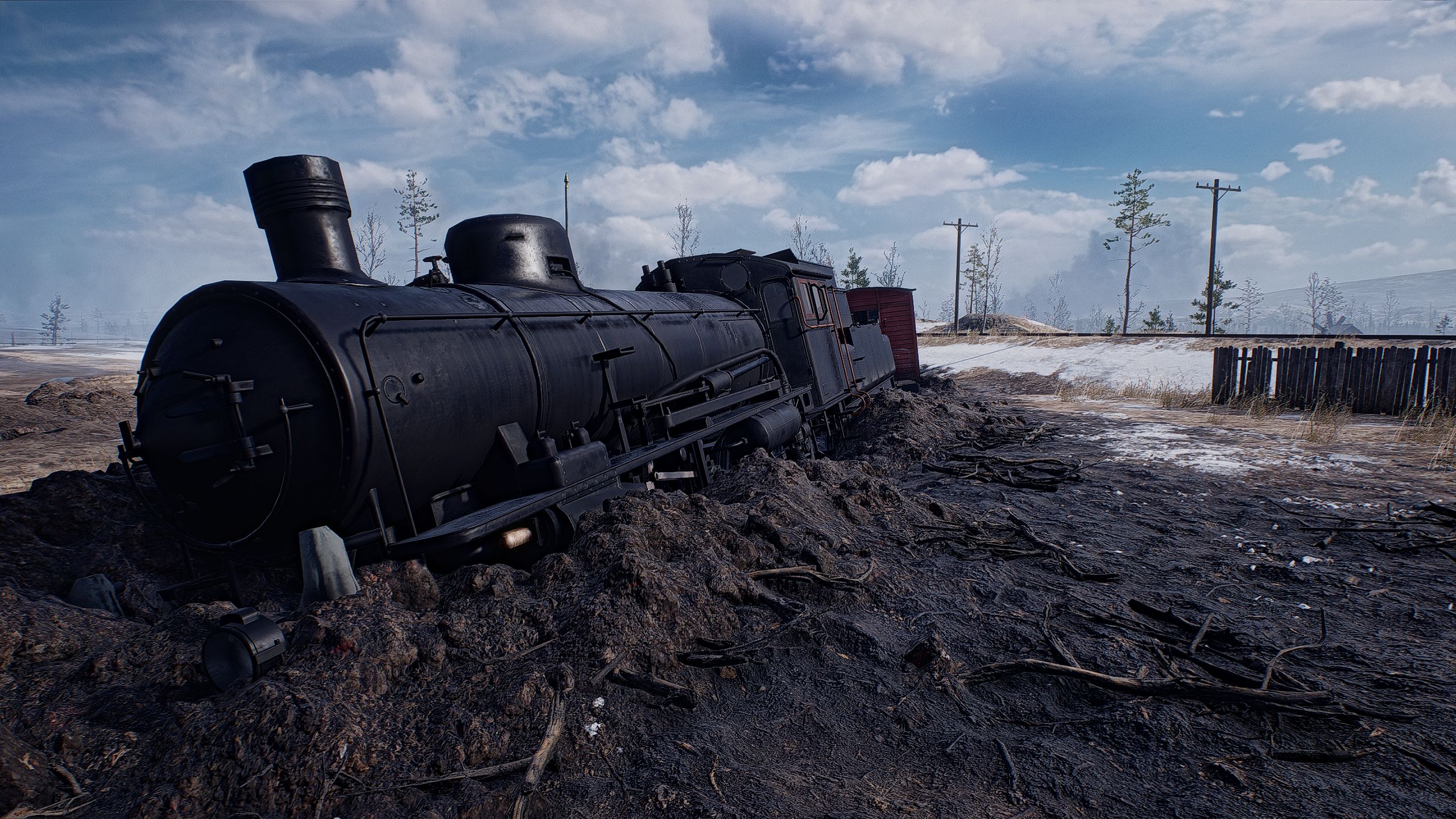 Download mobile wallpaper Snow, Battlefield, Train, Locomotive, Video Game, Battlefield 1 for free.