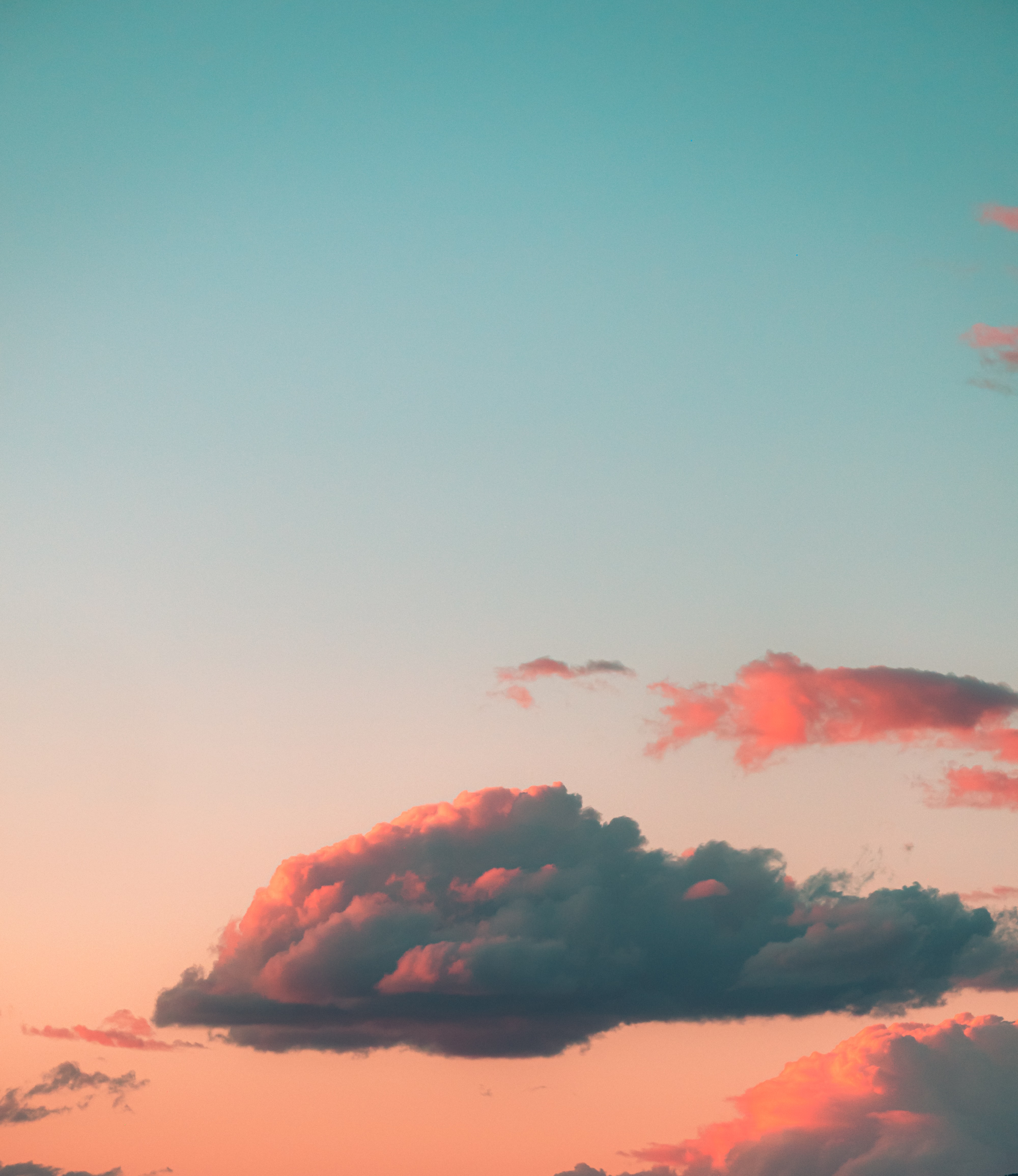 Handy-Wallpaper Clouds, Natur, Sunset, Sky, Rosa kostenlos herunterladen.