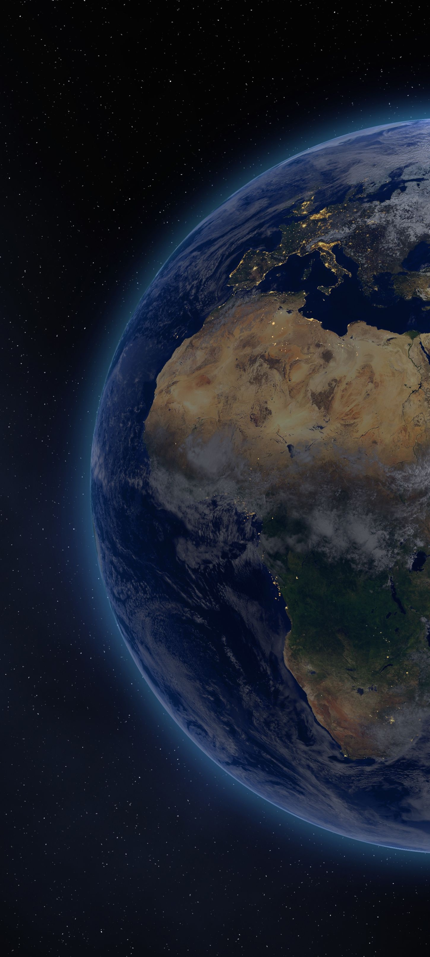 無料モバイル壁紙地球, アフリカ, 星, 宇宙からをダウンロードします。