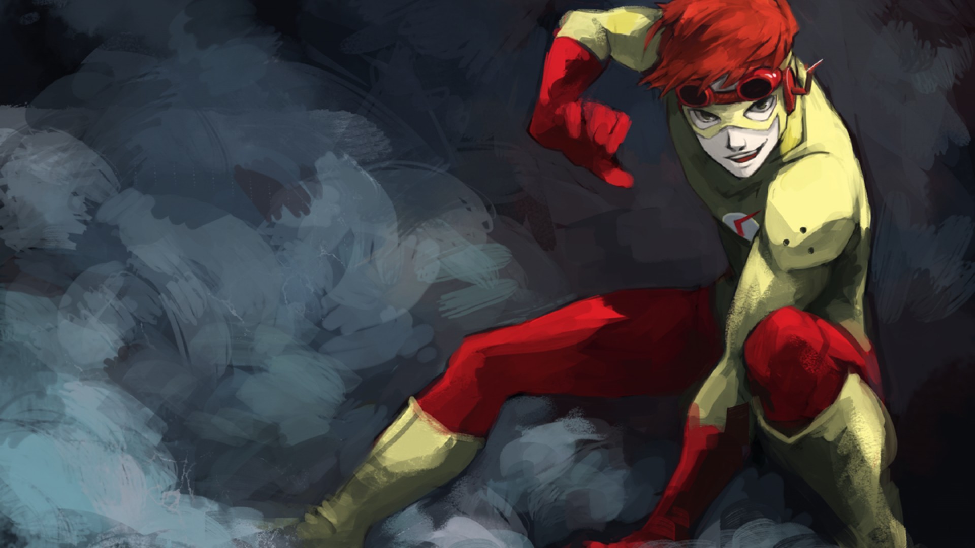comics, kid flash, dc comics, goggles, red hair, wally west, young justice