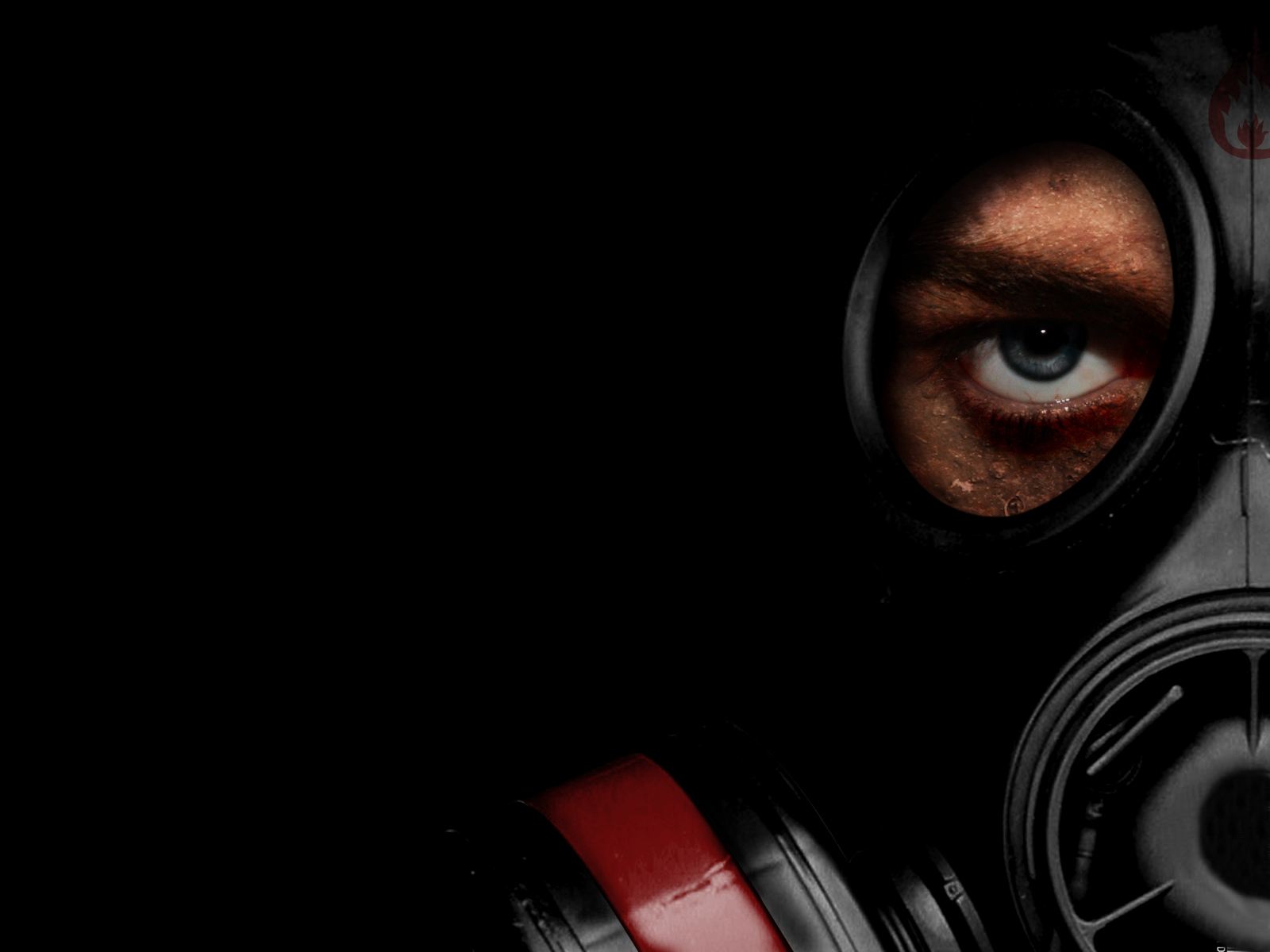 Free download wallpaper Gas Mask, Dark on your PC desktop