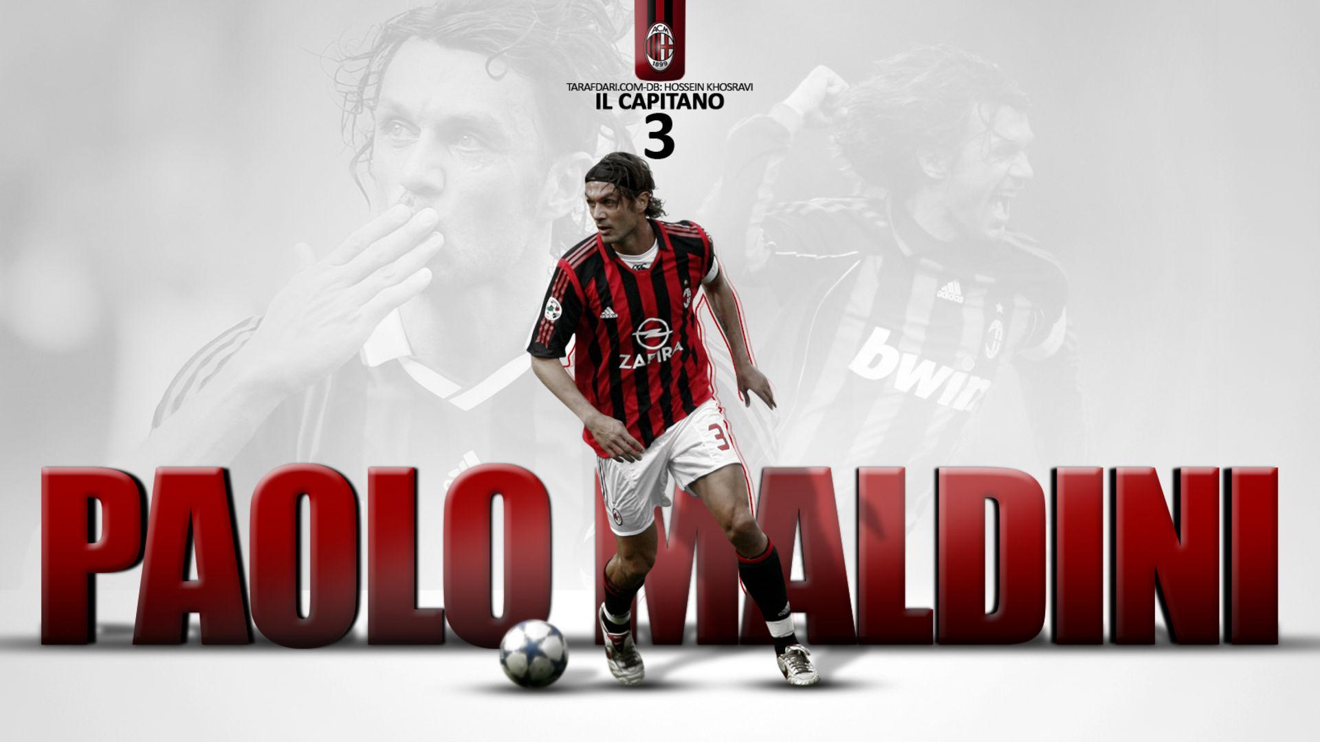 Handy-Wallpaper Sport, Fußball, Ac Mailand, Paul Maldini kostenlos herunterladen.