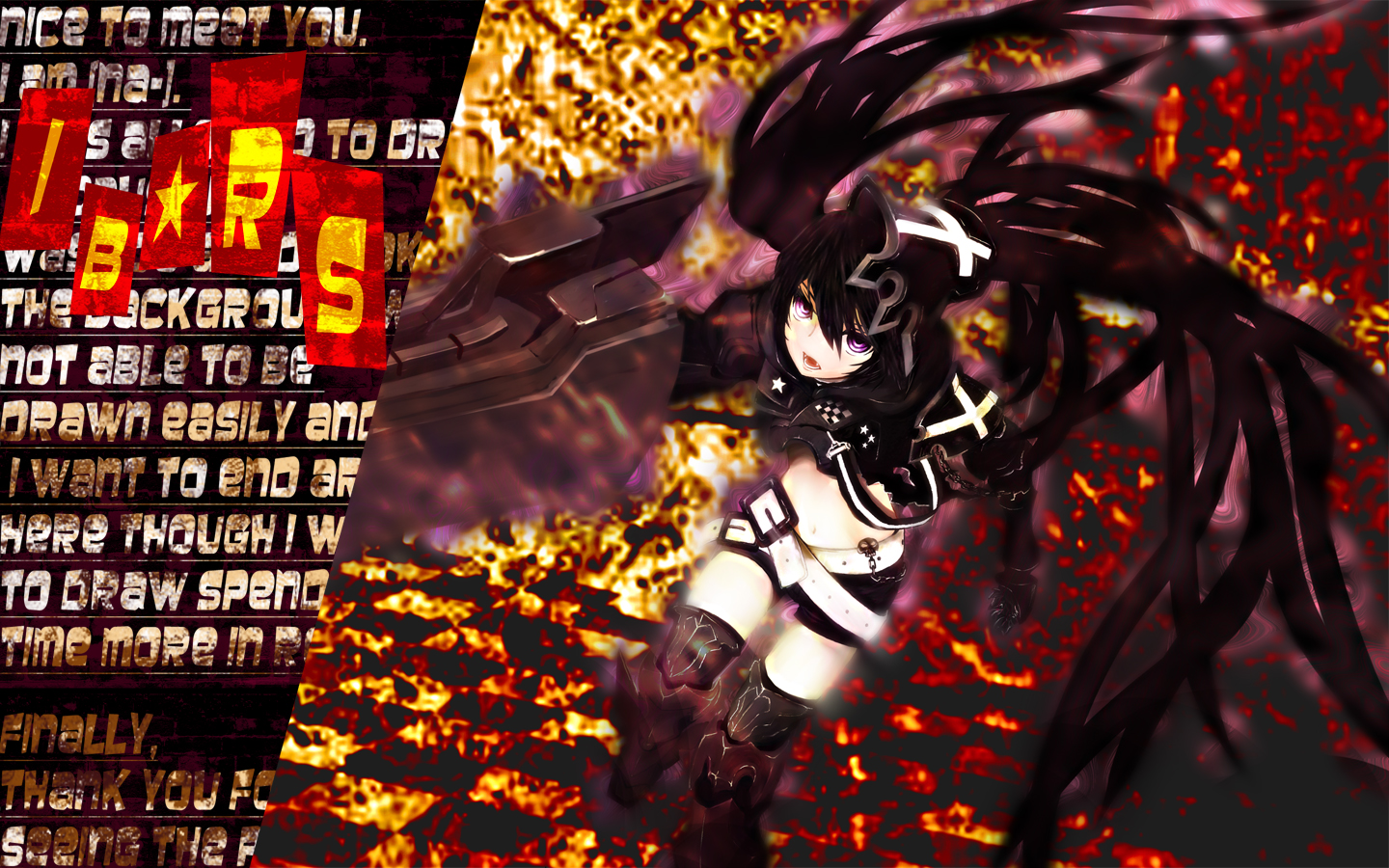 Download mobile wallpaper Anime, Black Rock Shooter, Insane Black Rock Shooter for free.