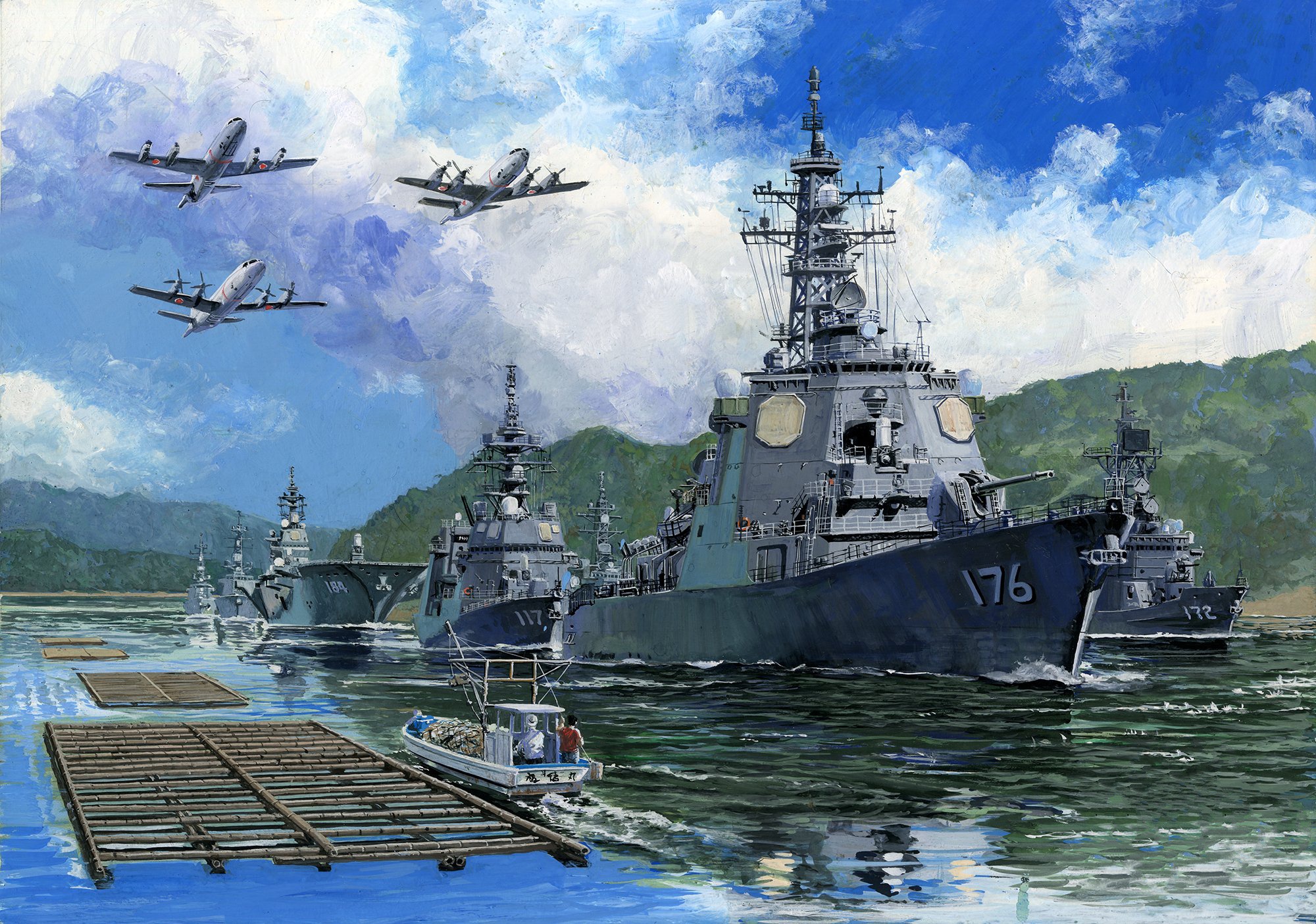 military, ship, aircraft carrier, destroyer, warship, warships