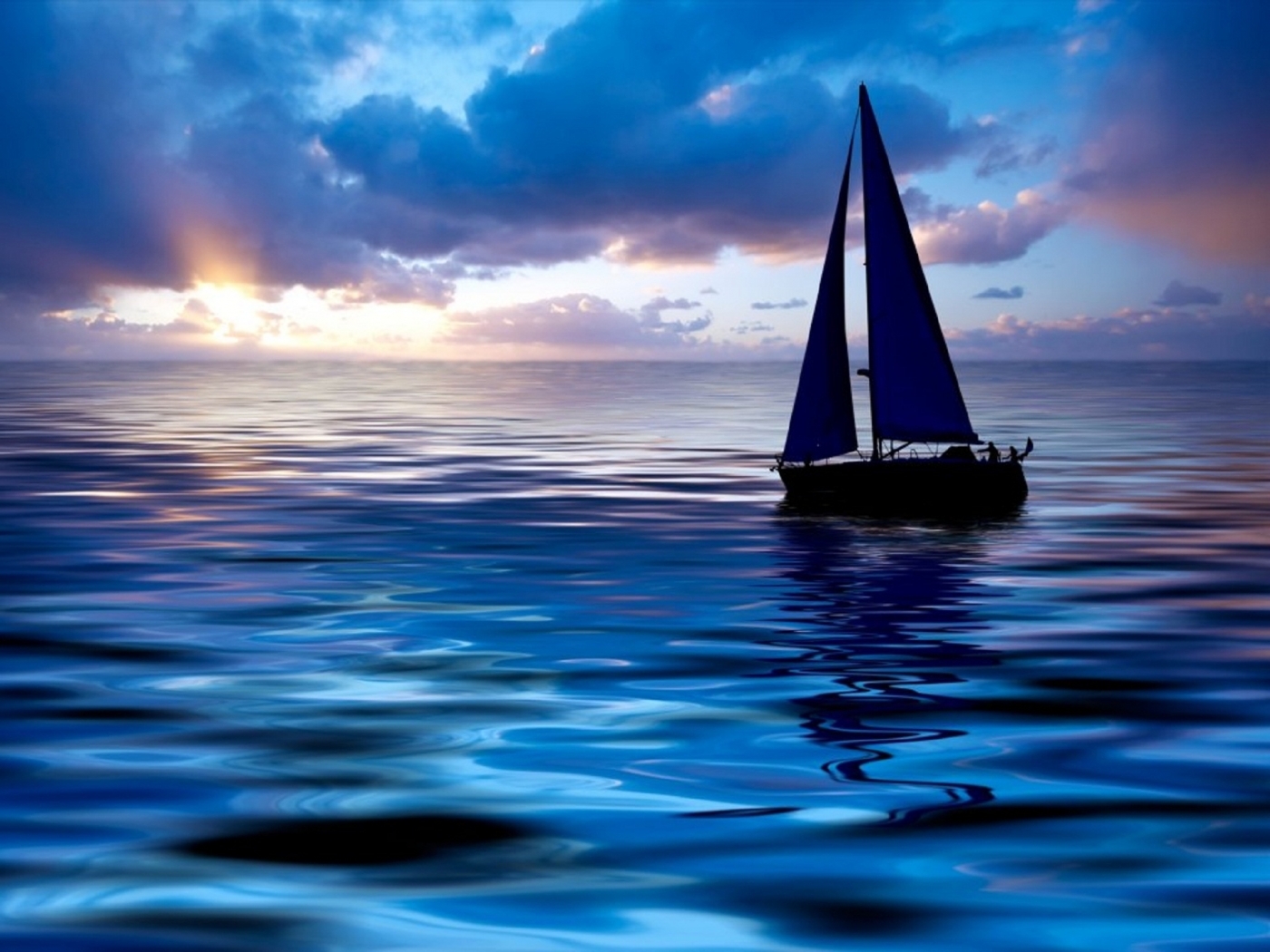 無料モバイル壁紙海, ヨット, 日没, 風景をダウンロードします。