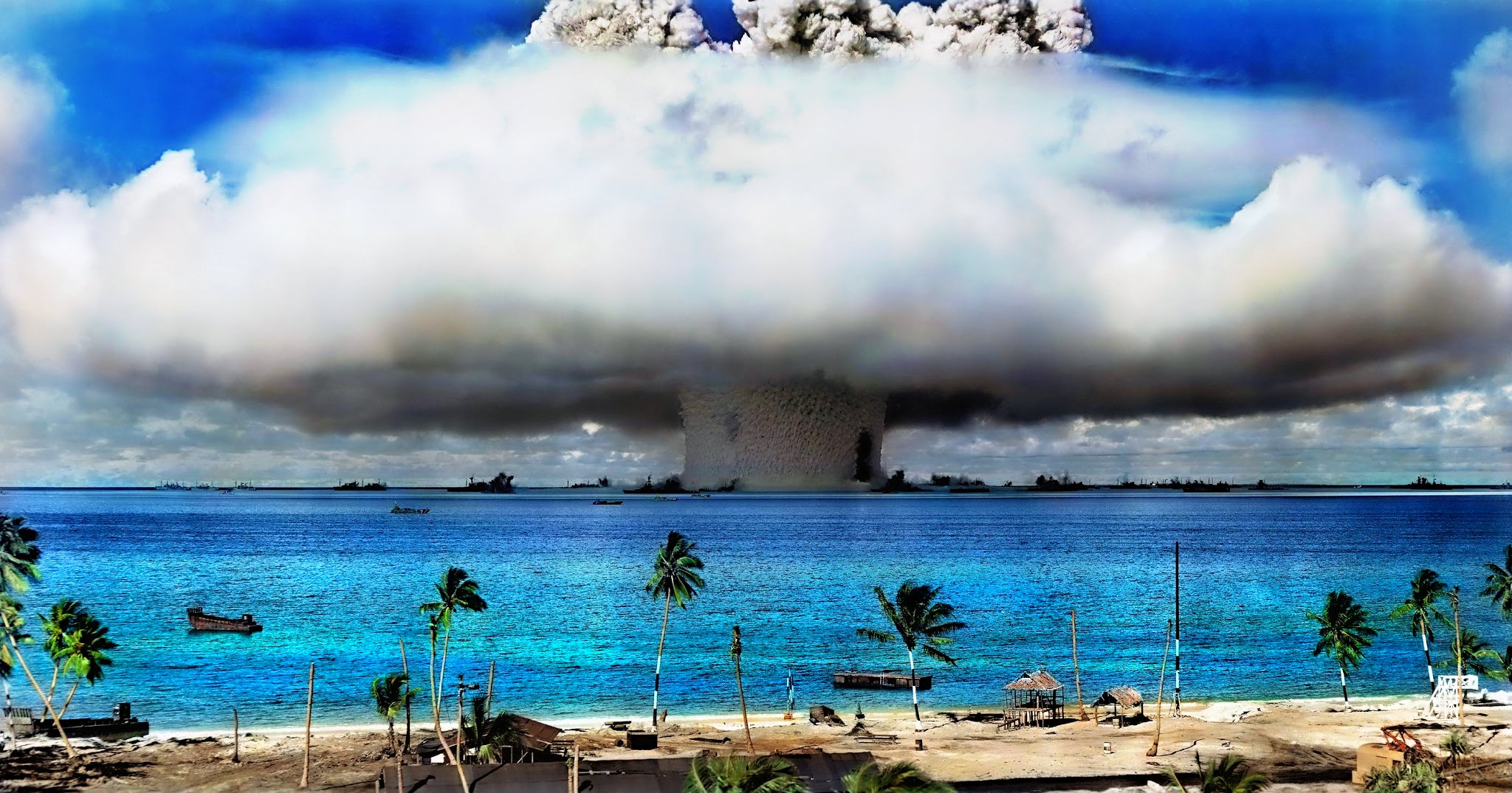 539049 Hintergrundbild herunterladen militär, explosion, atoll, bombe - Bildschirmschoner und Bilder kostenlos