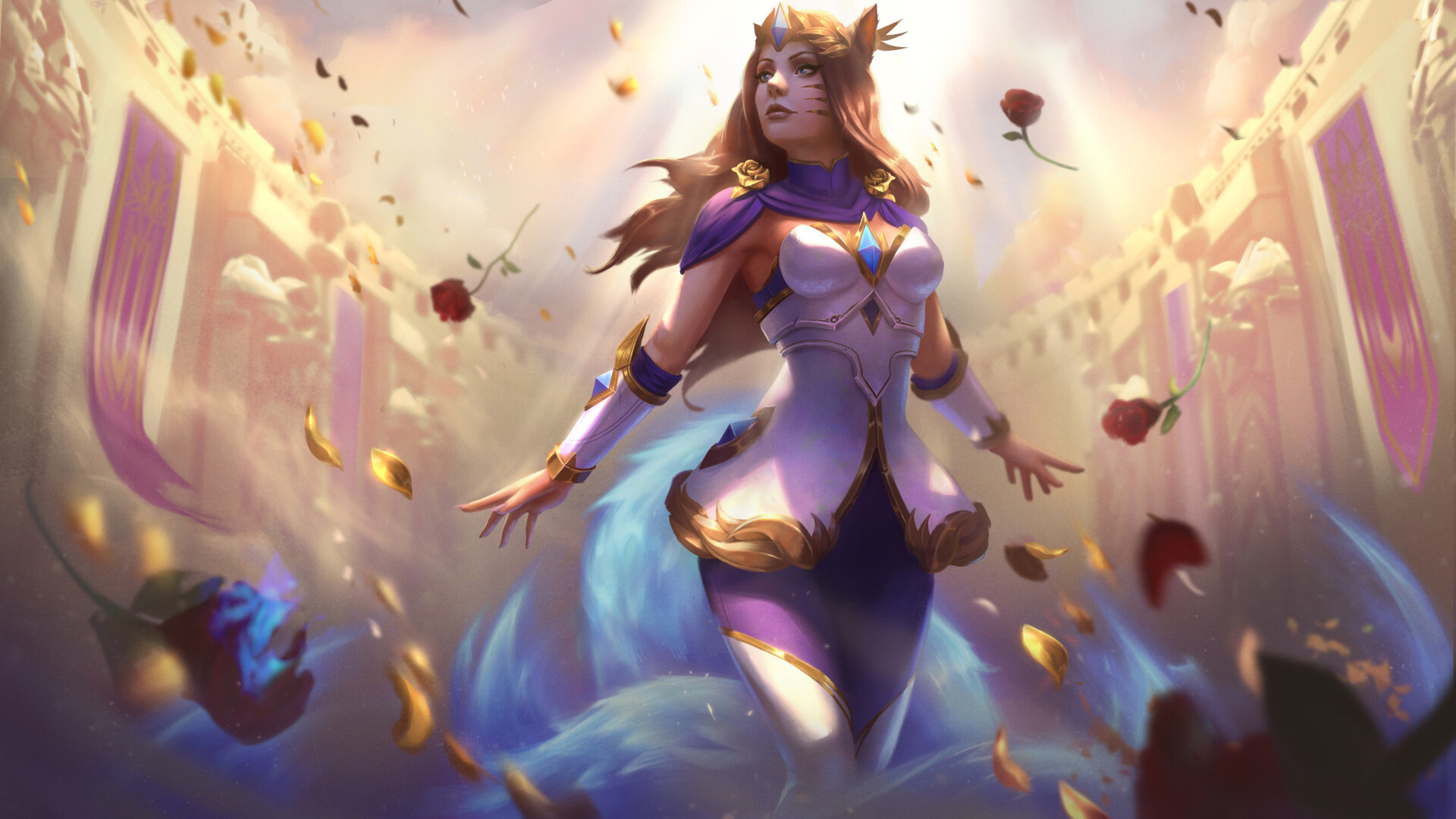 Free download wallpaper League Of Legends, Rose, Video Game, Ahri (League Of Legends) on your PC desktop