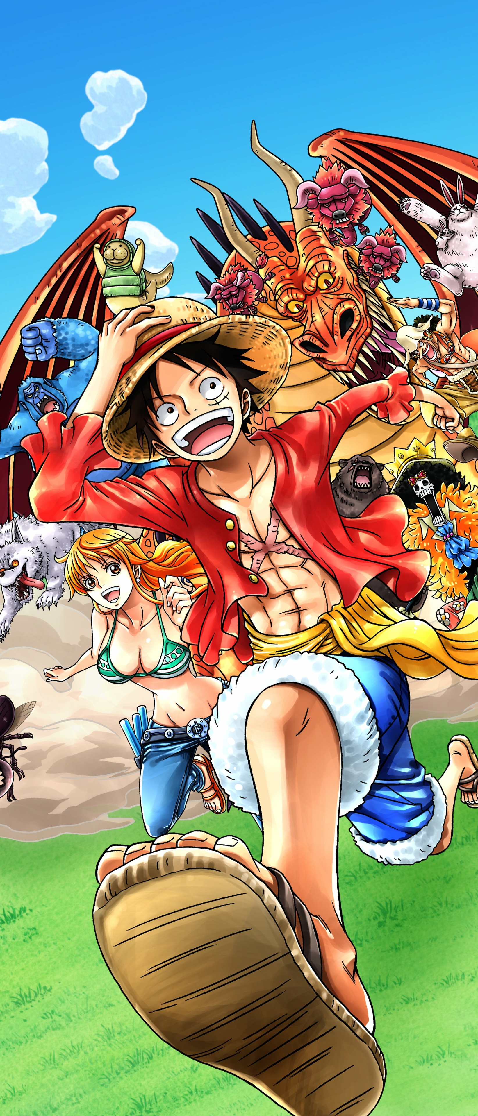 Laden Sie das Animes, One Piece, Lysop (One Piece), Affe D Luffy, Nami (Einteiler), Bach (Einteiler)-Bild kostenlos auf Ihren PC-Desktop herunter
