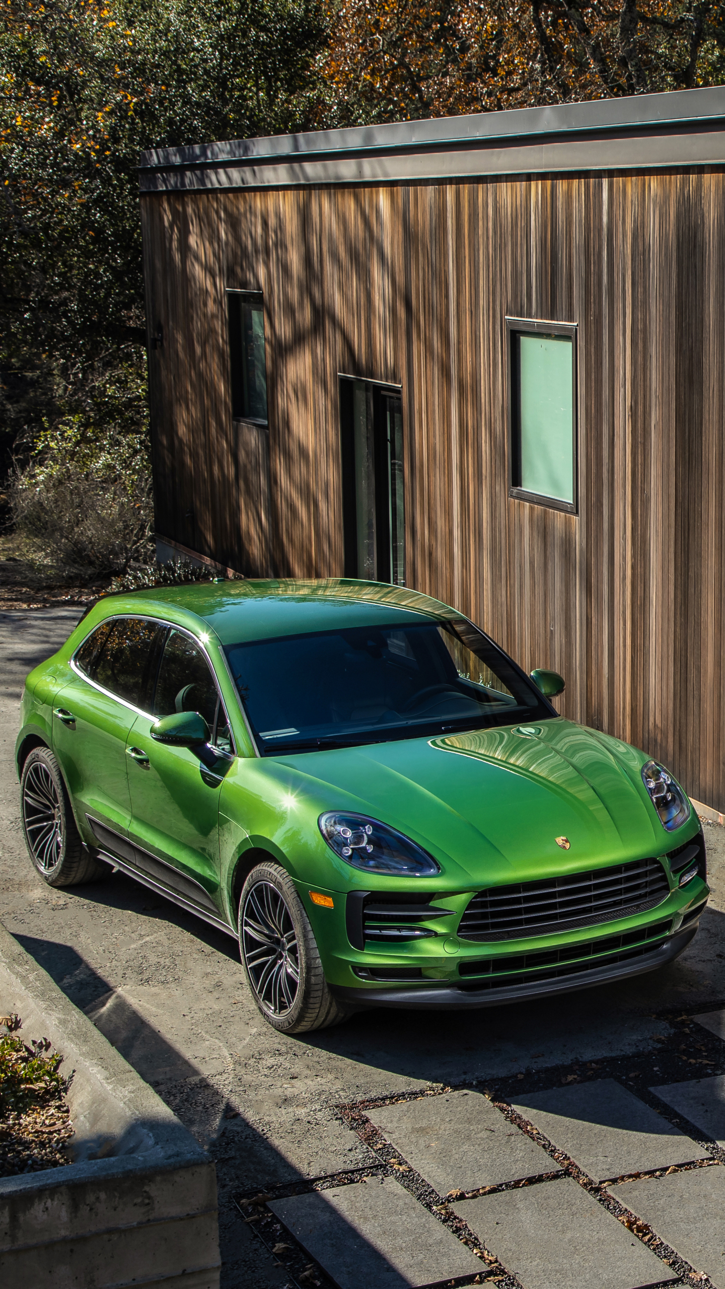Download mobile wallpaper Porsche, Car, Suv, Vehicle, Vehicles, Green Car, Porsche Macan S for free.
