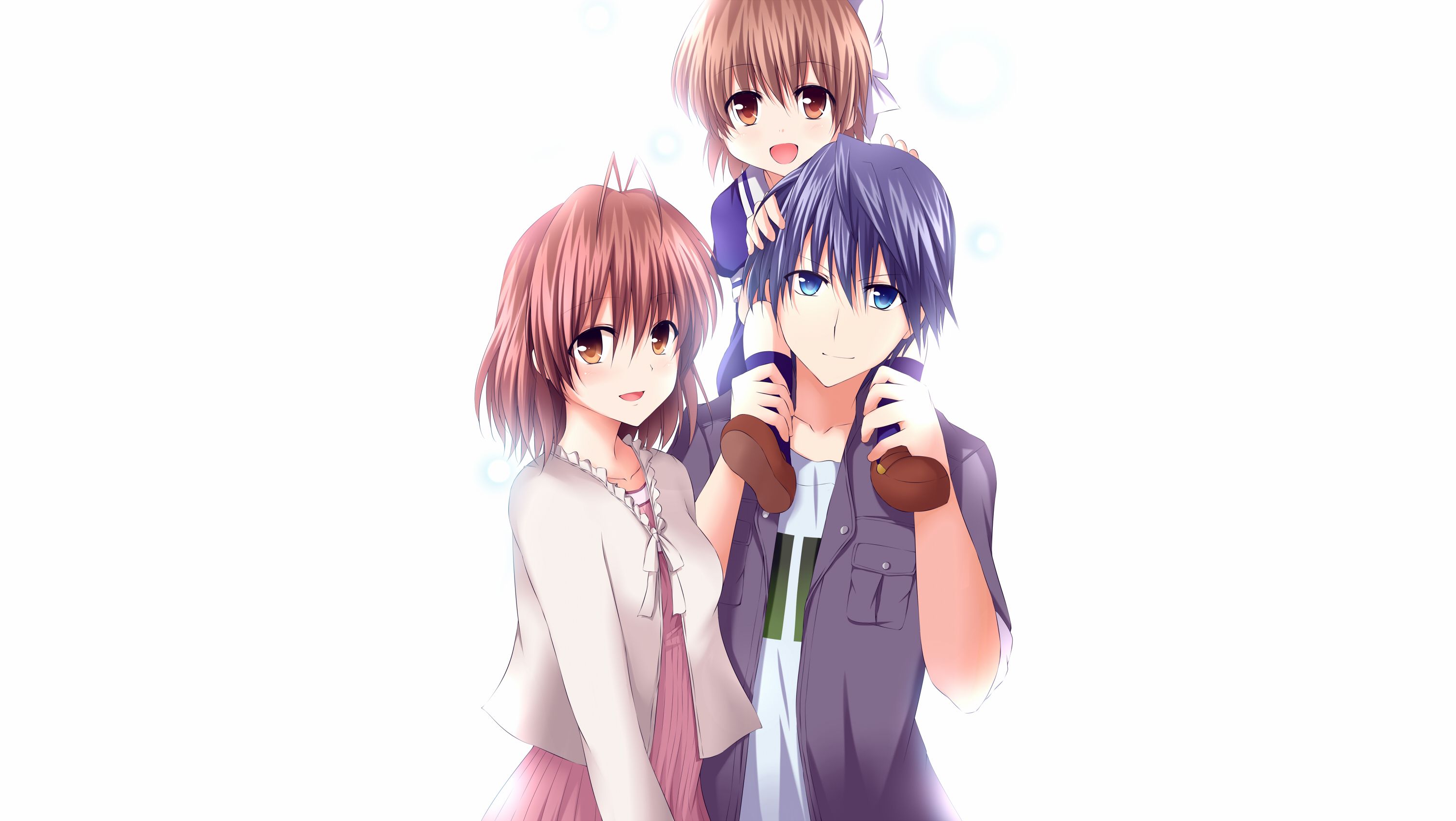 Download mobile wallpaper Anime, Clannad, Tomoya Okazaki, Ushio Okazaki for free.