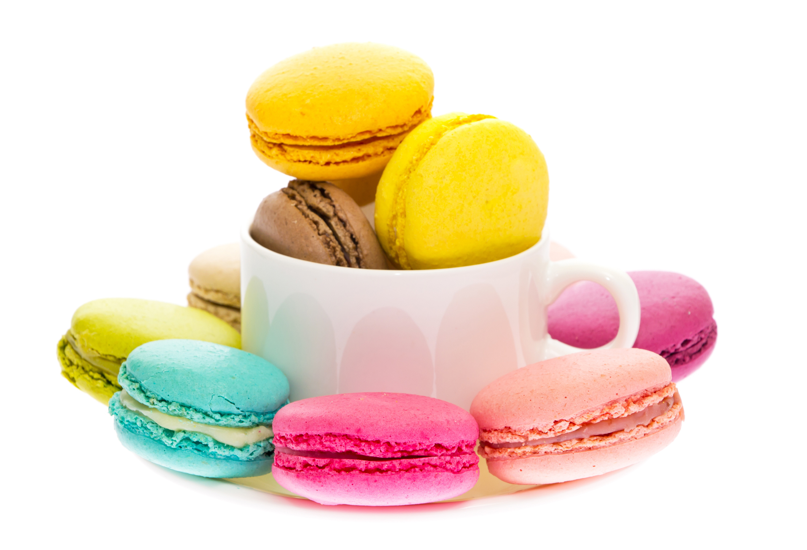 Free download wallpaper Food, Cup, Sweets, Macaron on your PC desktop