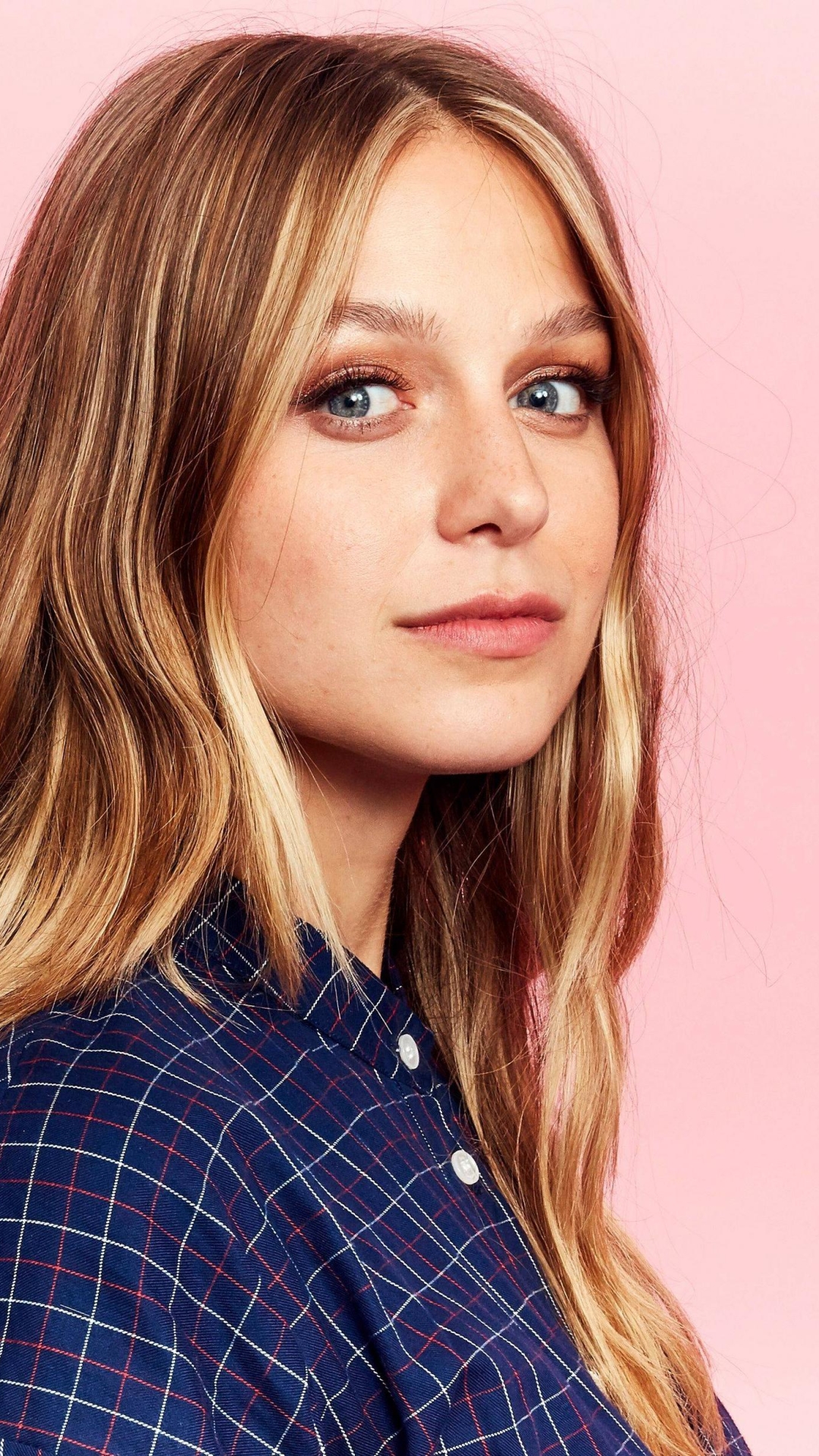 Handy-Wallpaper Blond, Blaue Augen, Amerikanisch, Blondinen, Berühmtheiten, Darstellerin, Melissa Benoist kostenlos herunterladen.