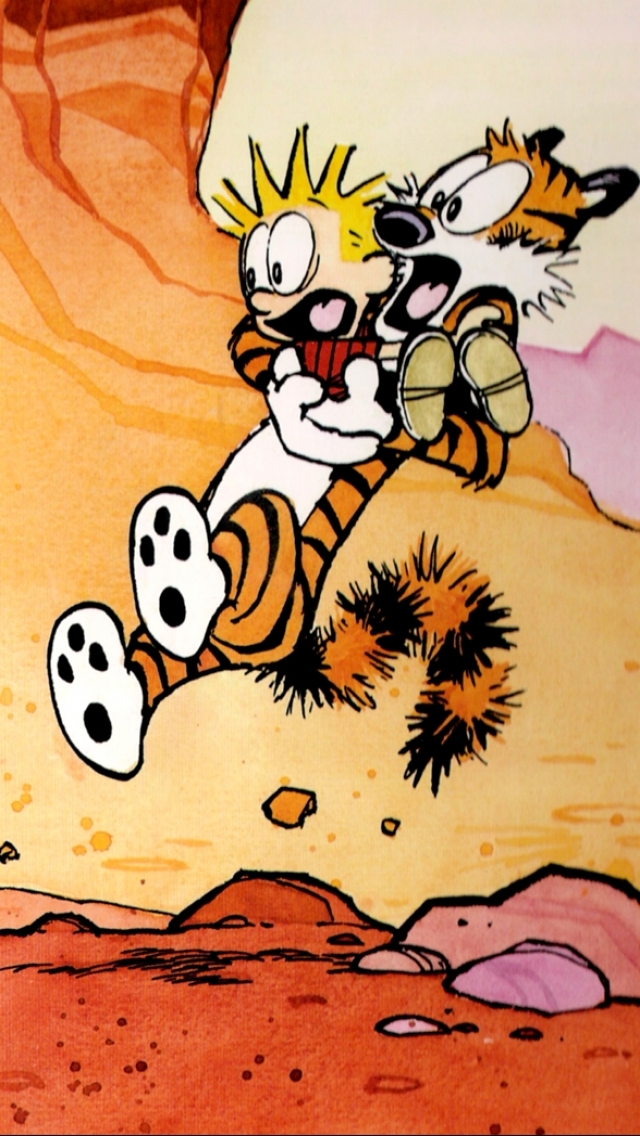 Download mobile wallpaper Calvin & Hobbes, Calvin (Calvin & Hobbes), Hobbes (Calvin & Hobbes), Comics for free.