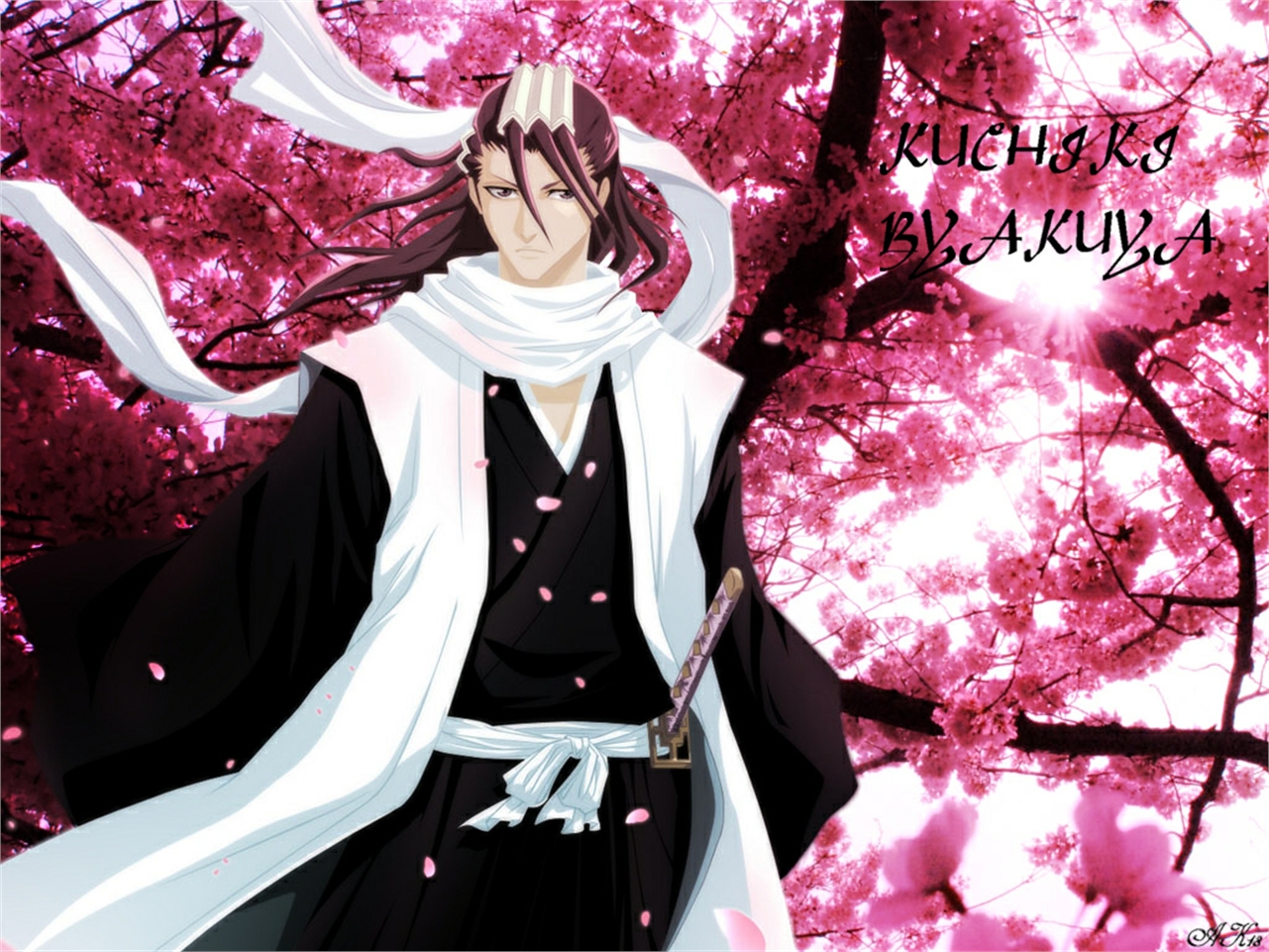 Handy-Wallpaper Bleach, Animes, Byakuya Kuchiki kostenlos herunterladen.