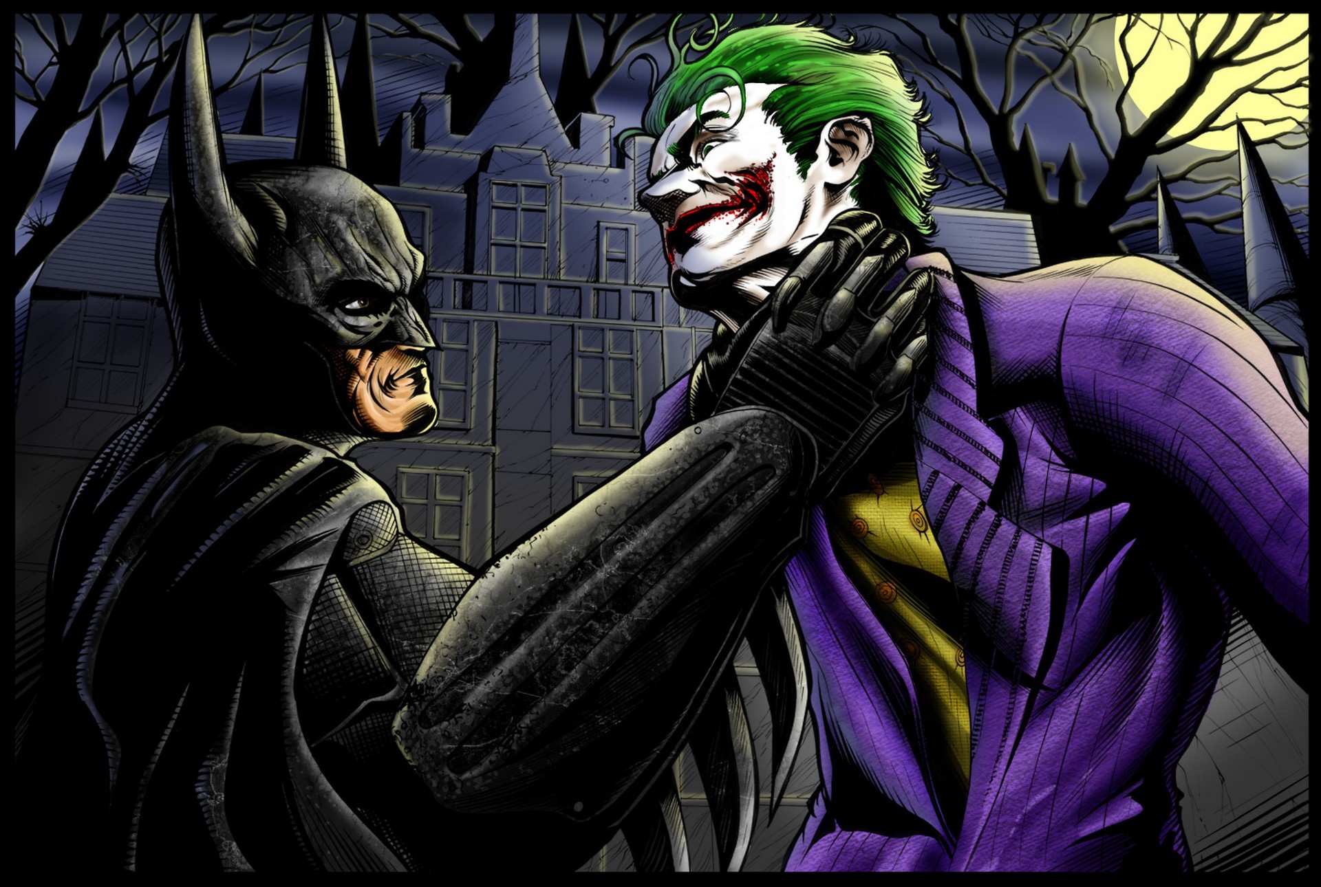 382701 Hintergrundbild herunterladen comics, the batman, batman: arkham asylum, joker - Bildschirmschoner und Bilder kostenlos