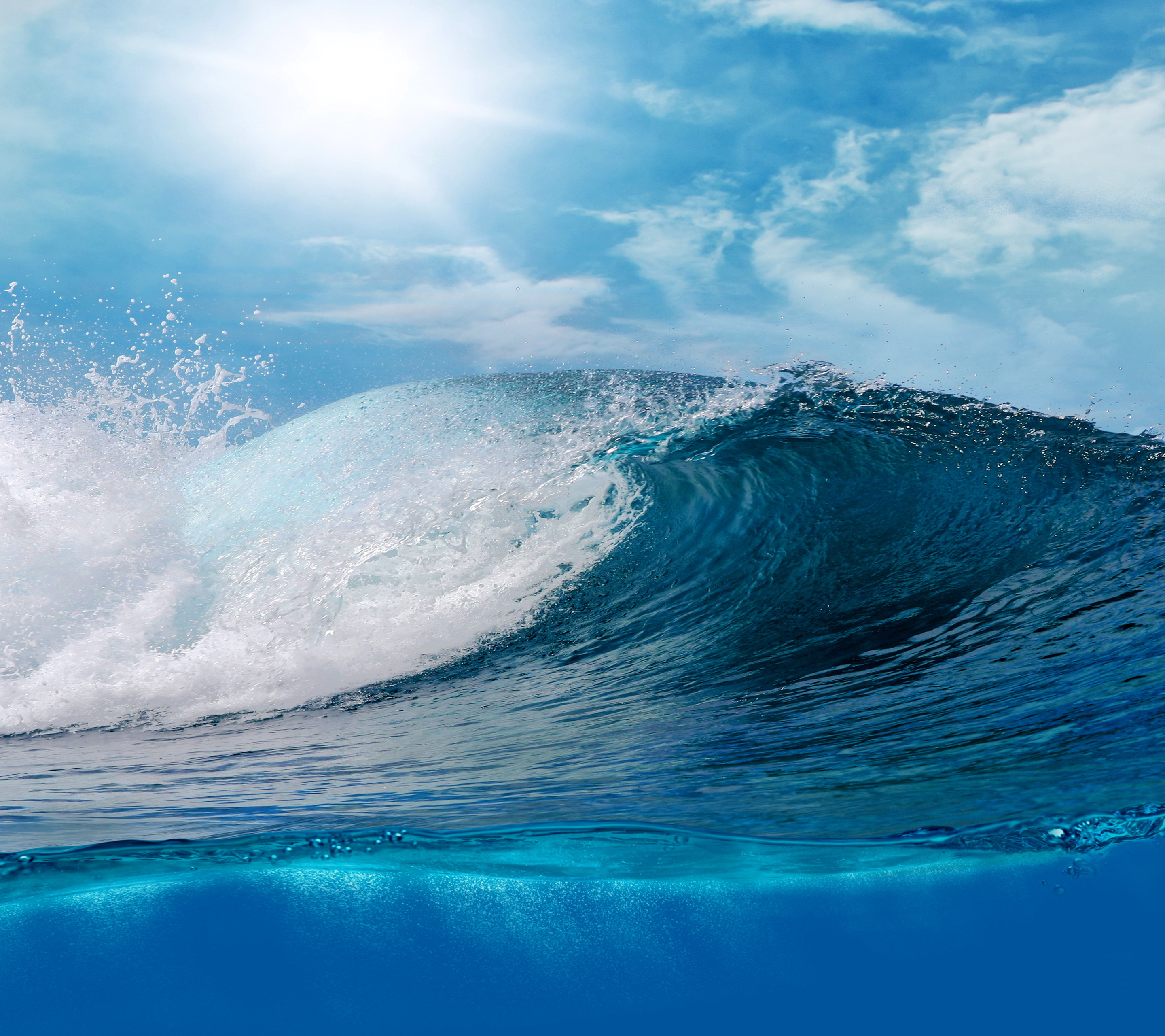 Download mobile wallpaper Nature, Ocean, Earth, Foam, Wave for free.
