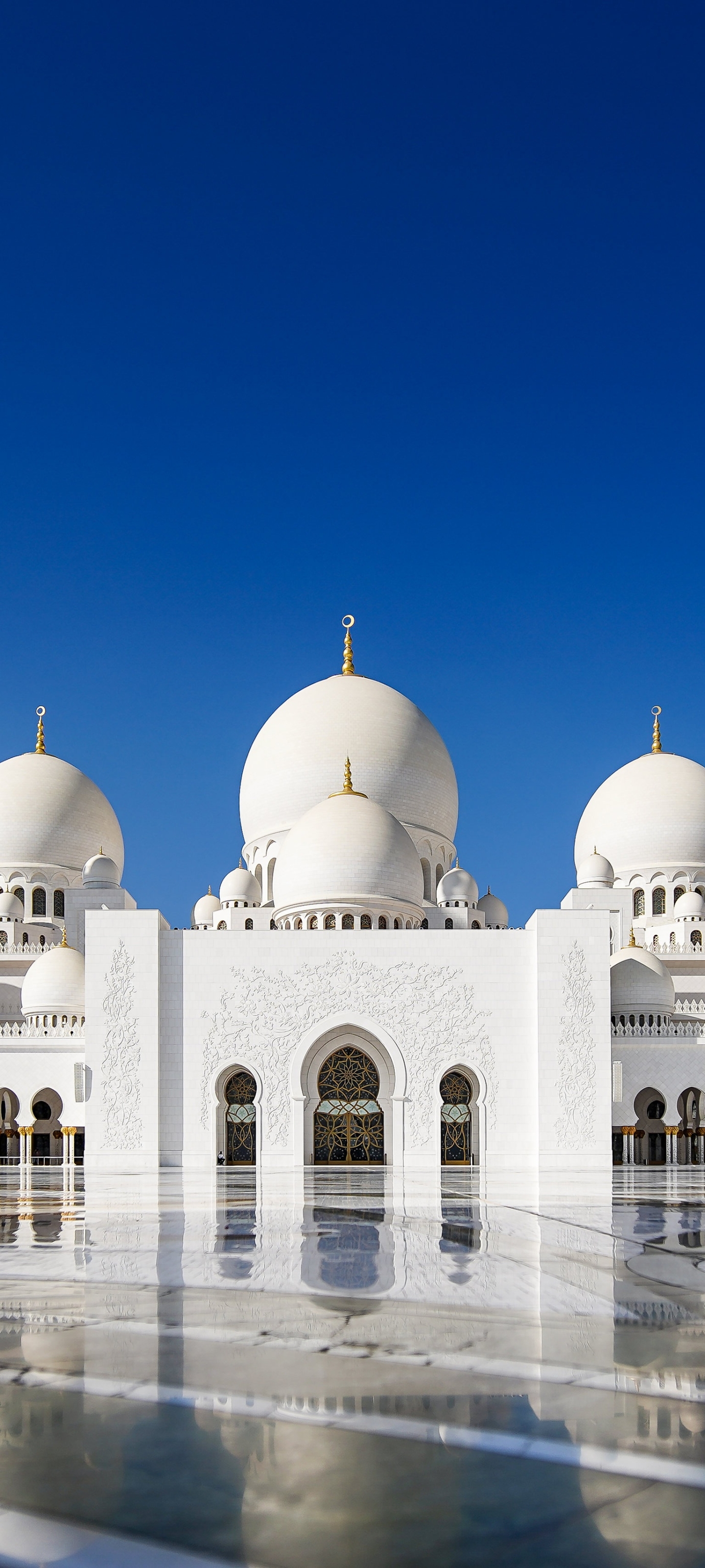 Handy-Wallpaper Architektur, Vereinigte Arabische Emirate, Abu Dhabi, Moschee, Scheich Zayid Moschee, Die Architektur, Spiegelung, Religiös, Betrachtung, Moscheen kostenlos herunterladen.