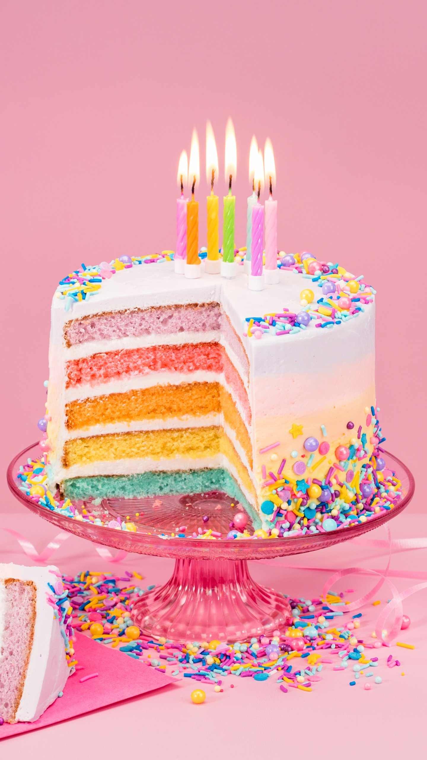 Download mobile wallpaper Still Life, Holiday, Cake, Candle, Birthday, Pastry for free.