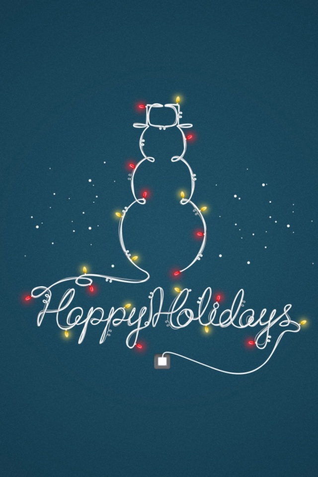 Download mobile wallpaper Snowman, Christmas, Holiday, Ligths for free.