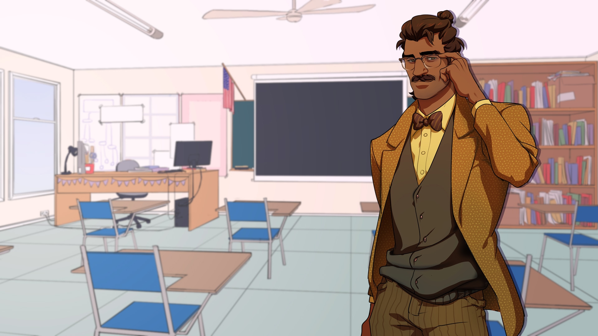 Free download wallpaper Video Game, Classroom, Dream Daddy: A Dad Dating Simulator on your PC desktop