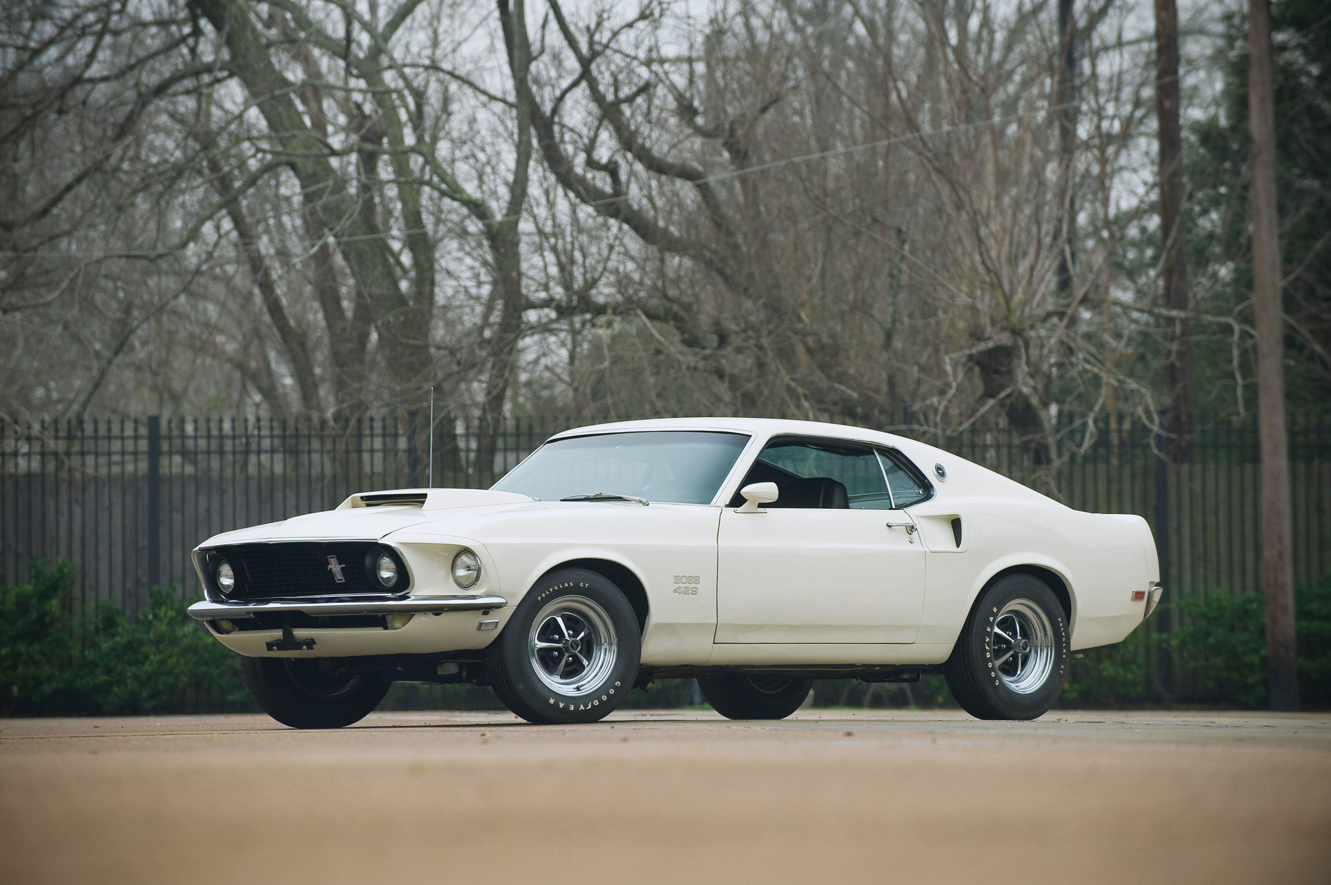 Free download wallpaper Ford, Car, Muscle Car, Fastback, Vehicles, White Car, Ford Mustang Boss 429 on your PC desktop