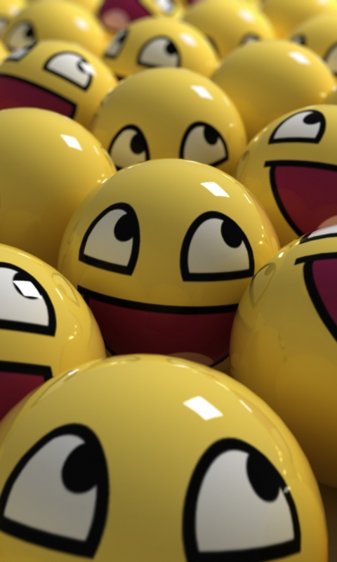 Download mobile wallpaper 3D, Ball, Smiley, Humor for free.