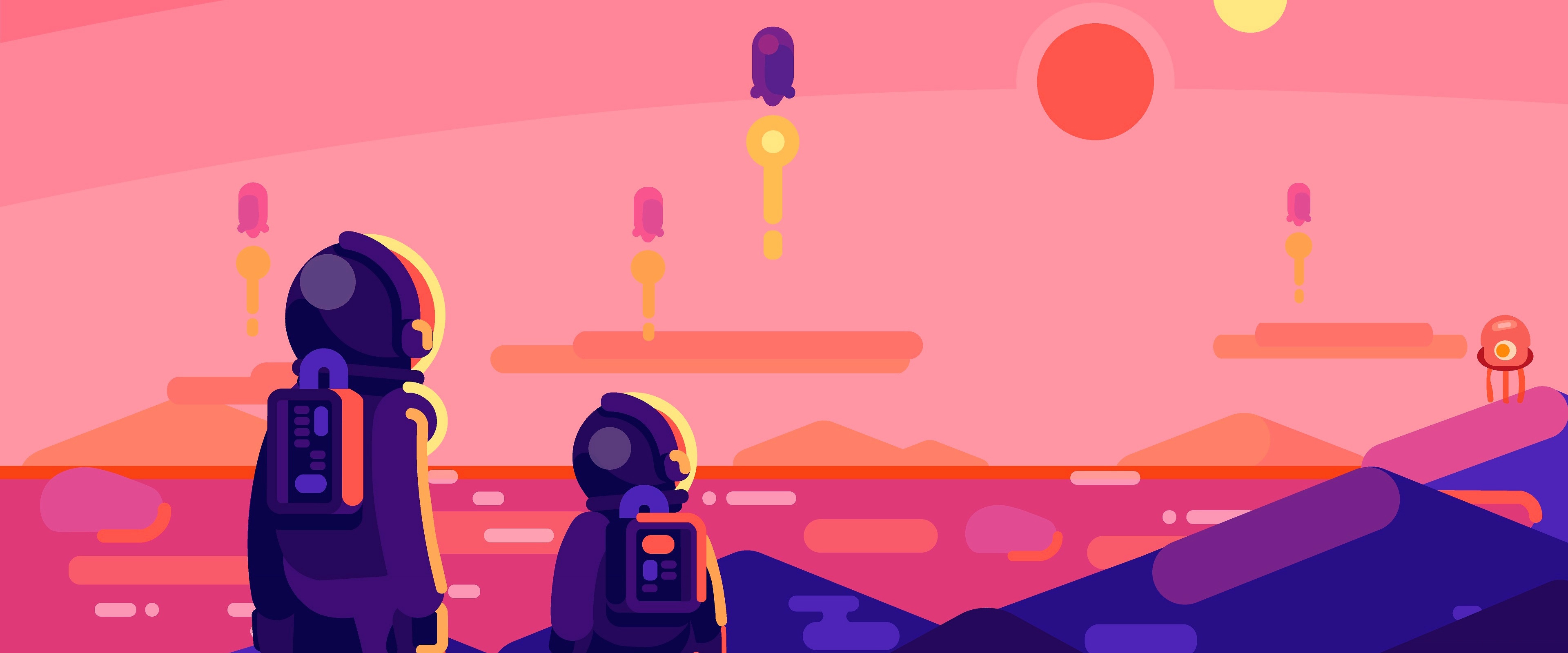 Handy-Wallpaper Planet, Science Fiction, Astronaut kostenlos herunterladen.