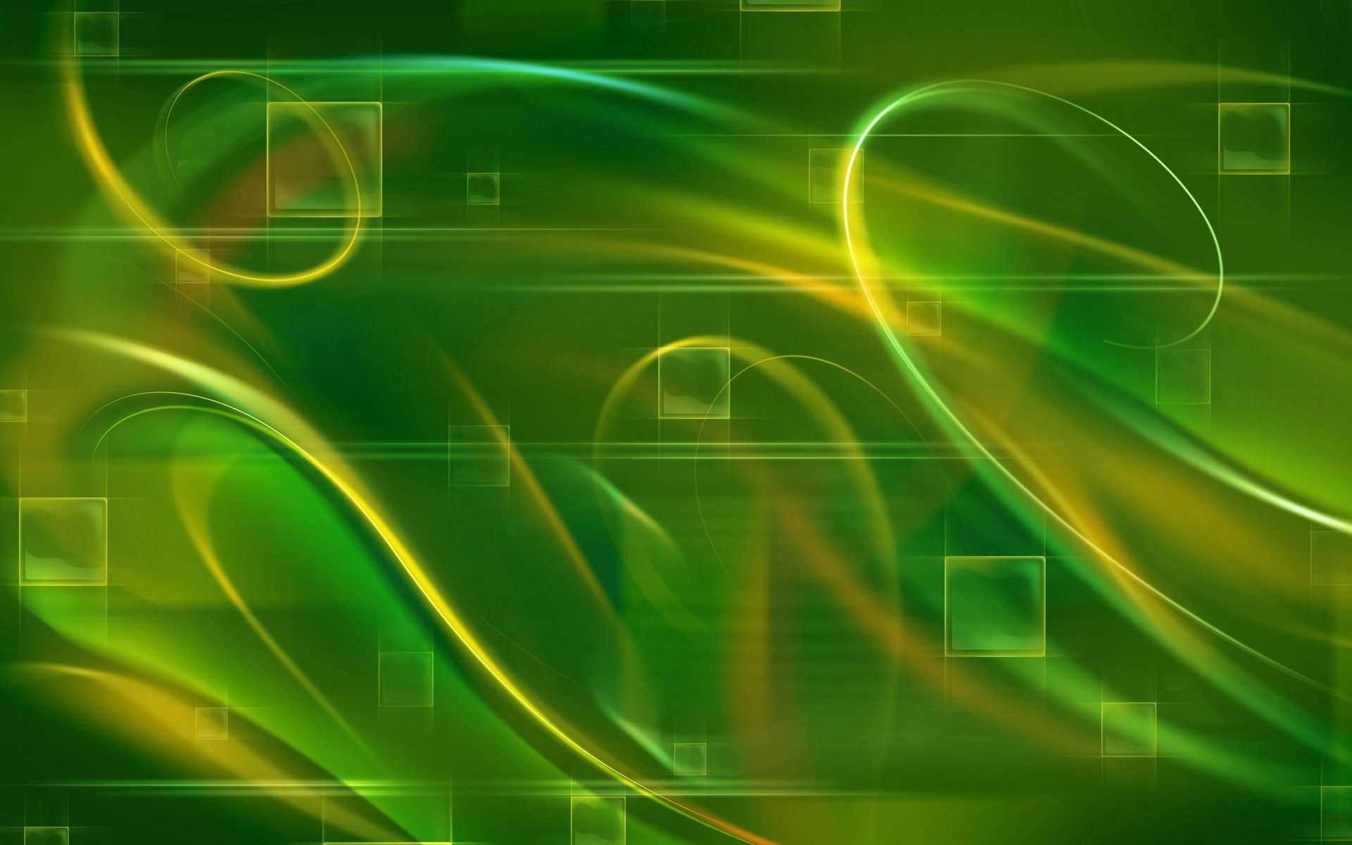 square, wavy, abstract, green, lines, cells Full HD