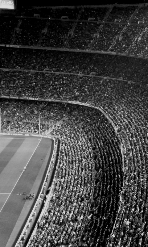 1230208 descargar fondo de pantalla fotografía, blanco y negro, barcelona, multitud, estadio, fc barcelona: protectores de pantalla e imágenes gratis
