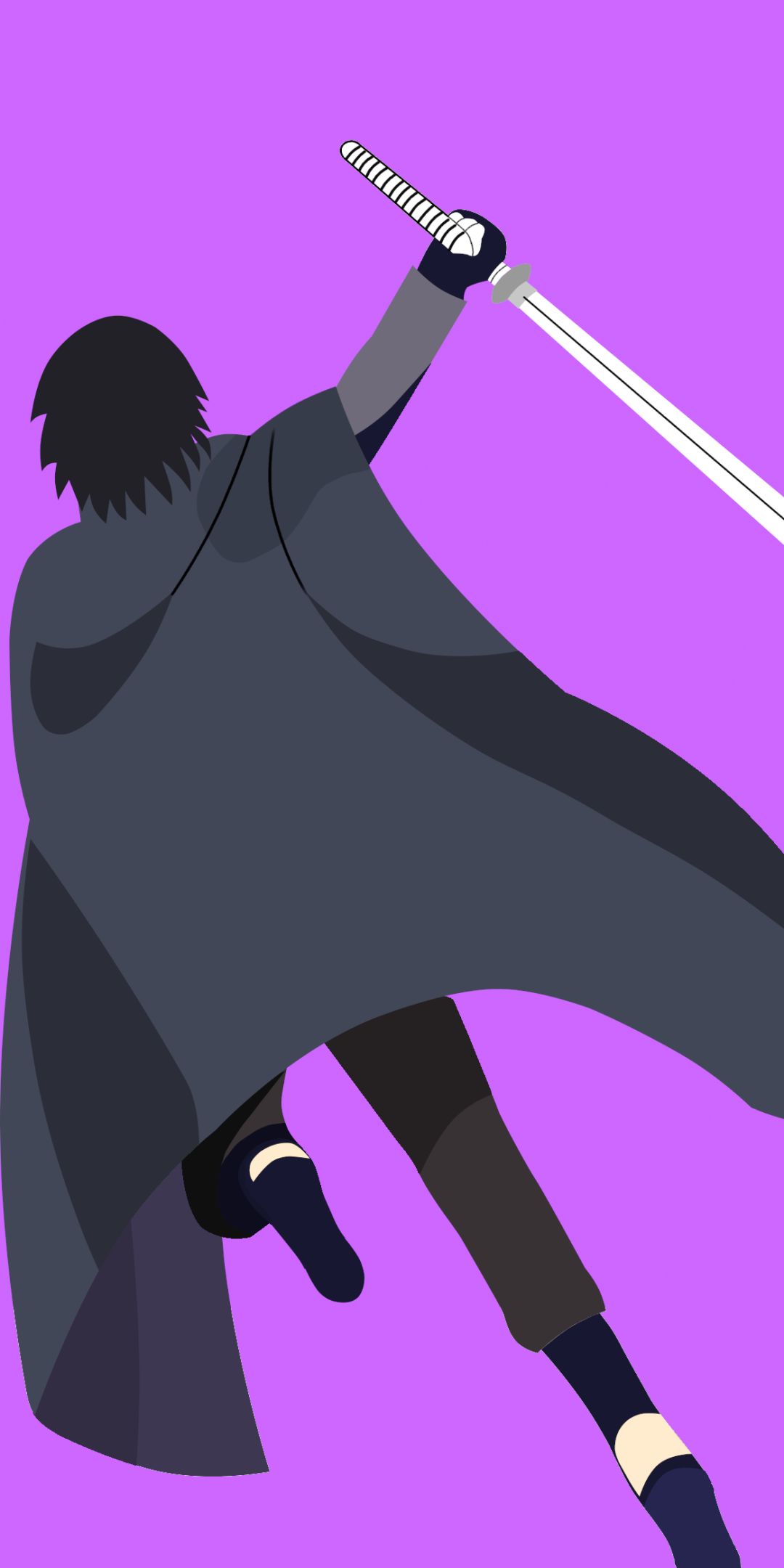 Download mobile wallpaper Anime, Naruto, Minimalist, Sasuke Uchiha for free.