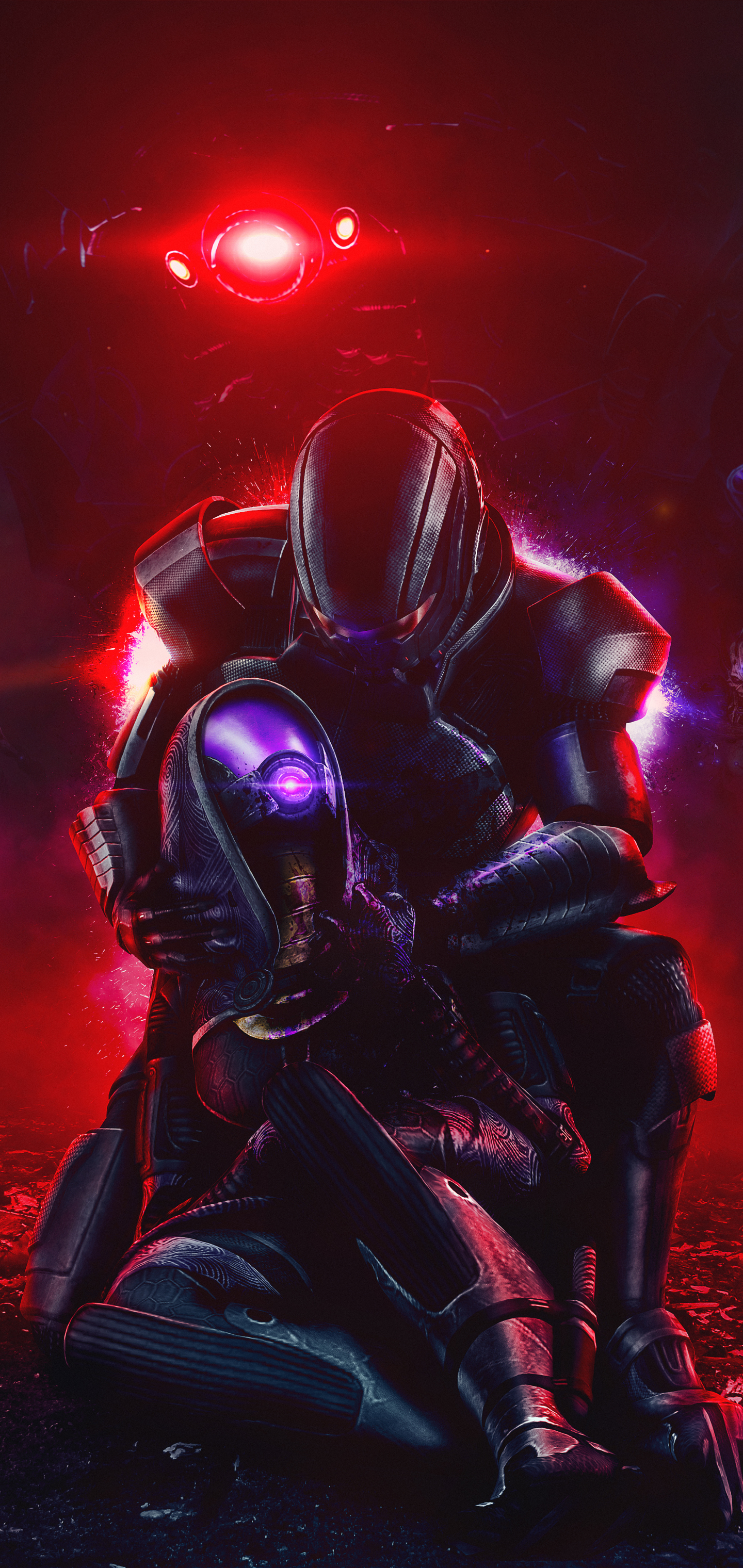 Descarga gratuita de fondo de pantalla para móvil de Mass Effect, Videojuego, Tali'zorah, Comandante Shepard.