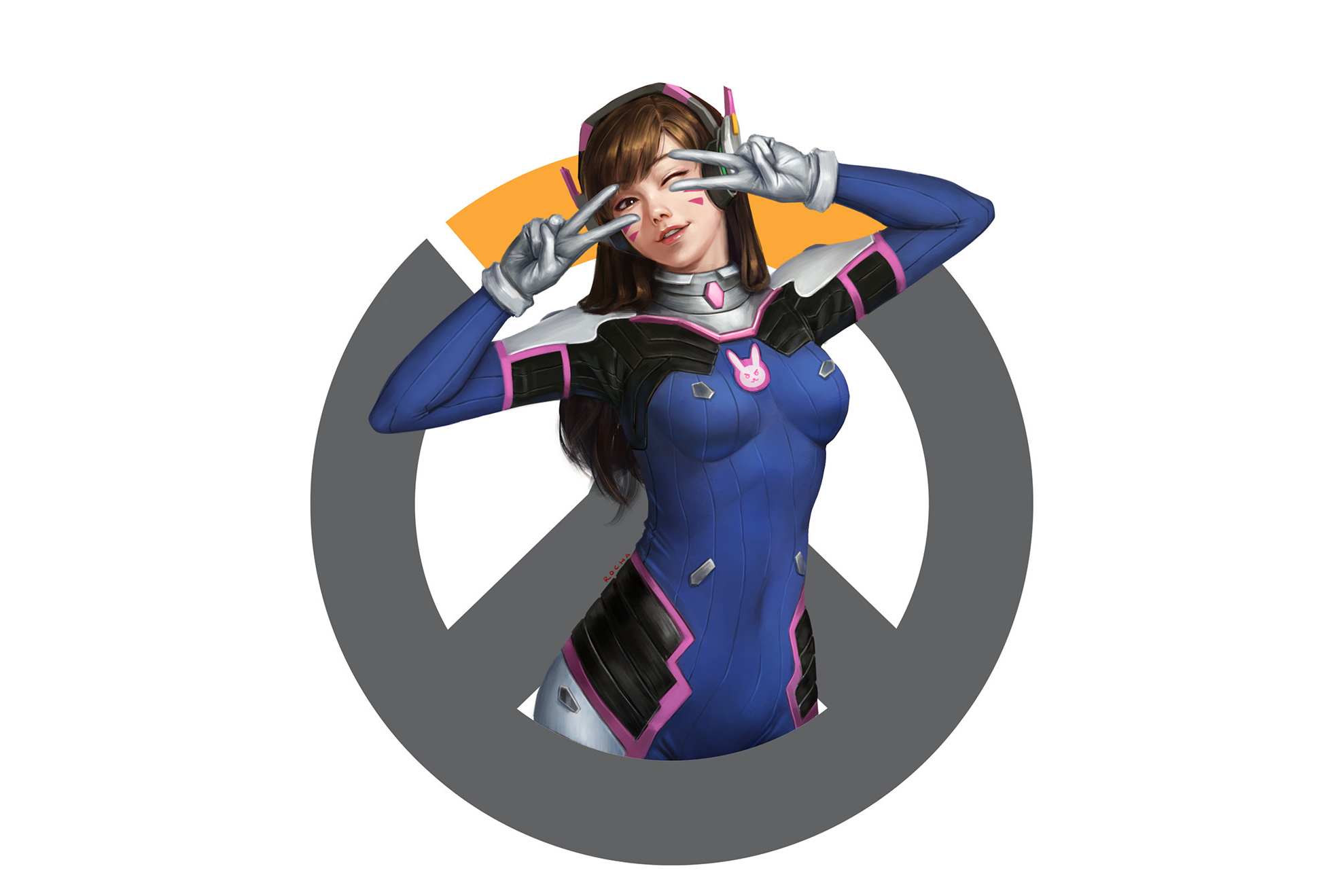 Скачать обои бесплатно Overwatch, Видеоигры, D Va (Наблюдение) картинка на рабочий стол ПК