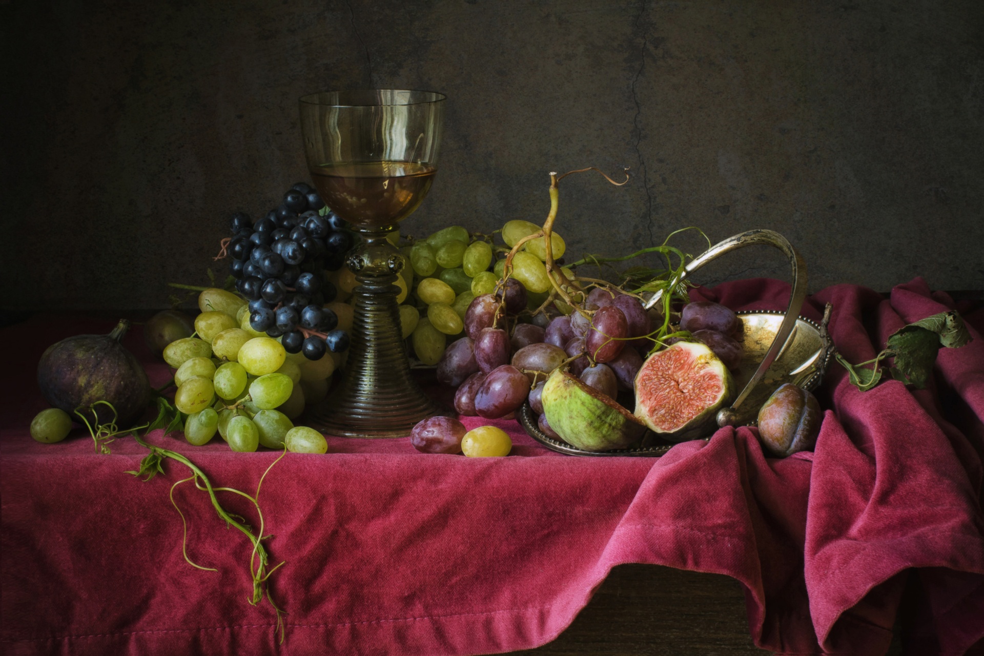 Free download wallpaper Food, Grapes, Still Life, Fruit, Fig on your PC desktop