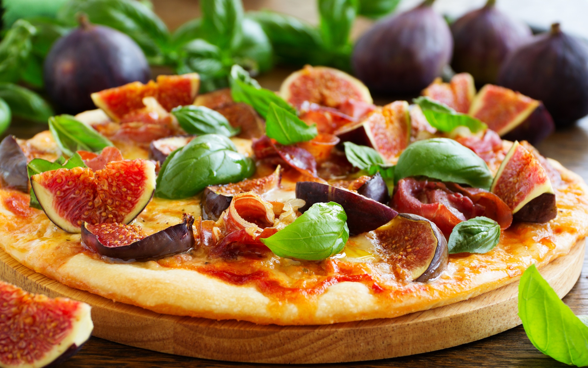 Handy-Wallpaper Pizza, Feige, Nahrungsmittel kostenlos herunterladen.