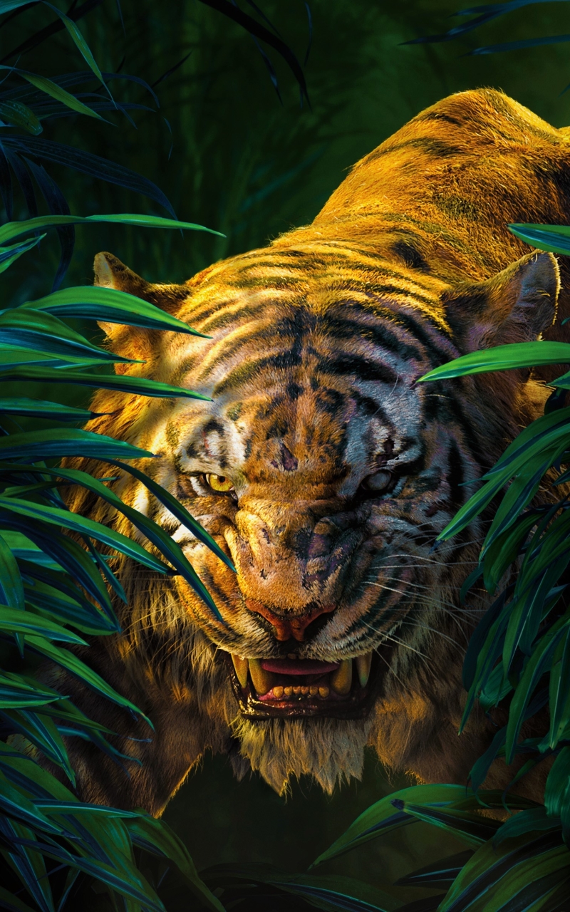 Descarga gratuita de fondo de pantalla para móvil de De Cerca, Tigre, Películas, El Libro De La Selva, El Libro De La Selva (2016), Shere Khan.