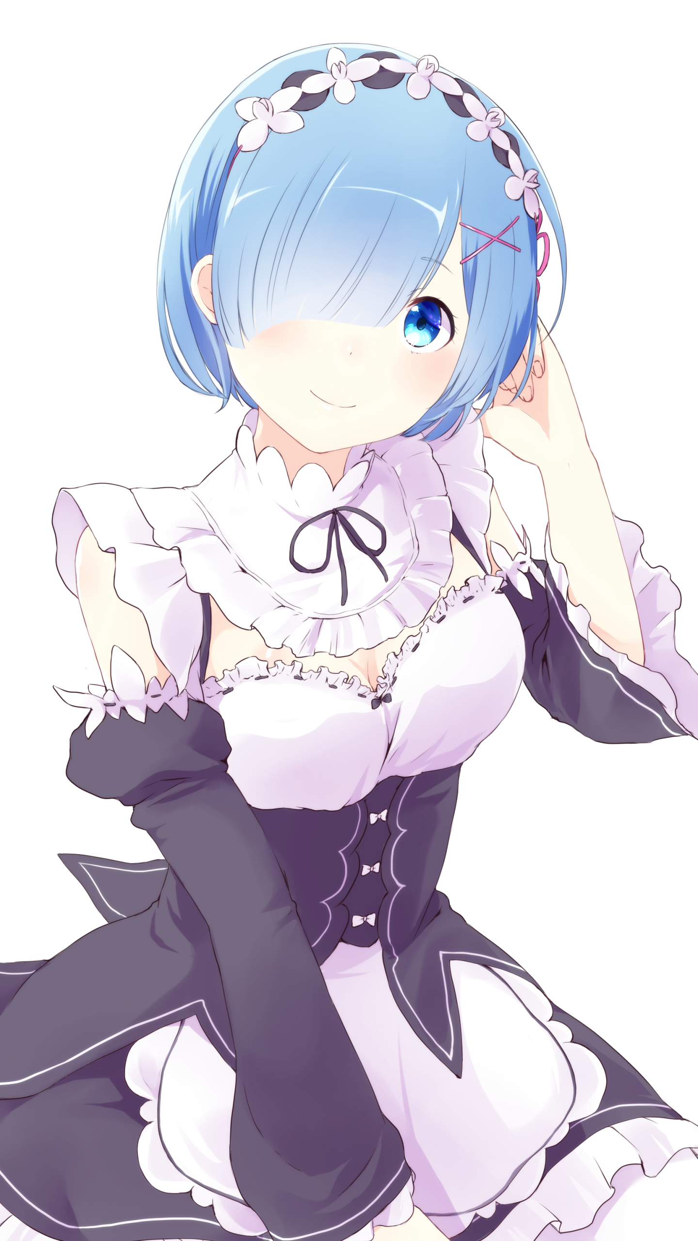 Download mobile wallpaper Anime, Blue Eyes, Maid, Blue Hair, Short Hair, Re:zero Starting Life In Another World, Rem (Re:zero) for free.