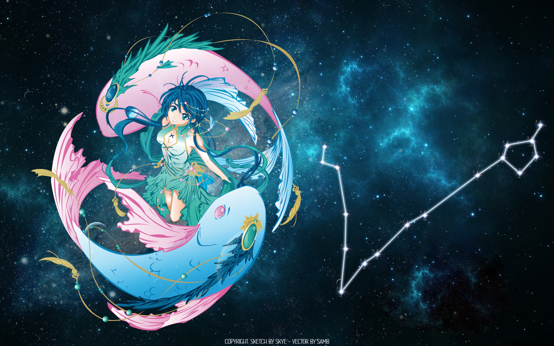 Free download wallpaper Anime, Zodiac, Pisces (Astrology) on your PC desktop