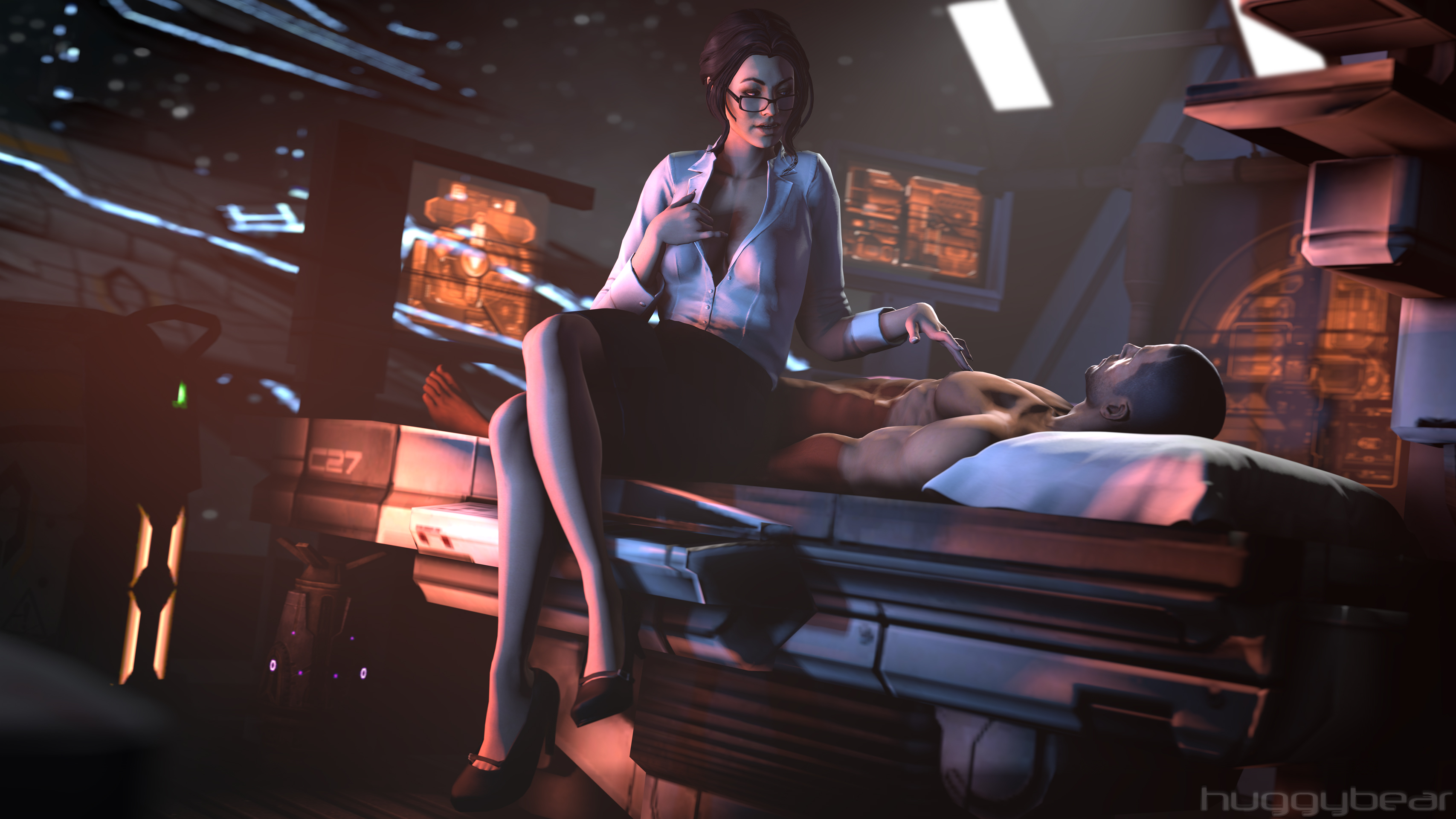 Download mobile wallpaper Mass Effect, Video Game, Commander Shepard, Miranda Lawson for free.