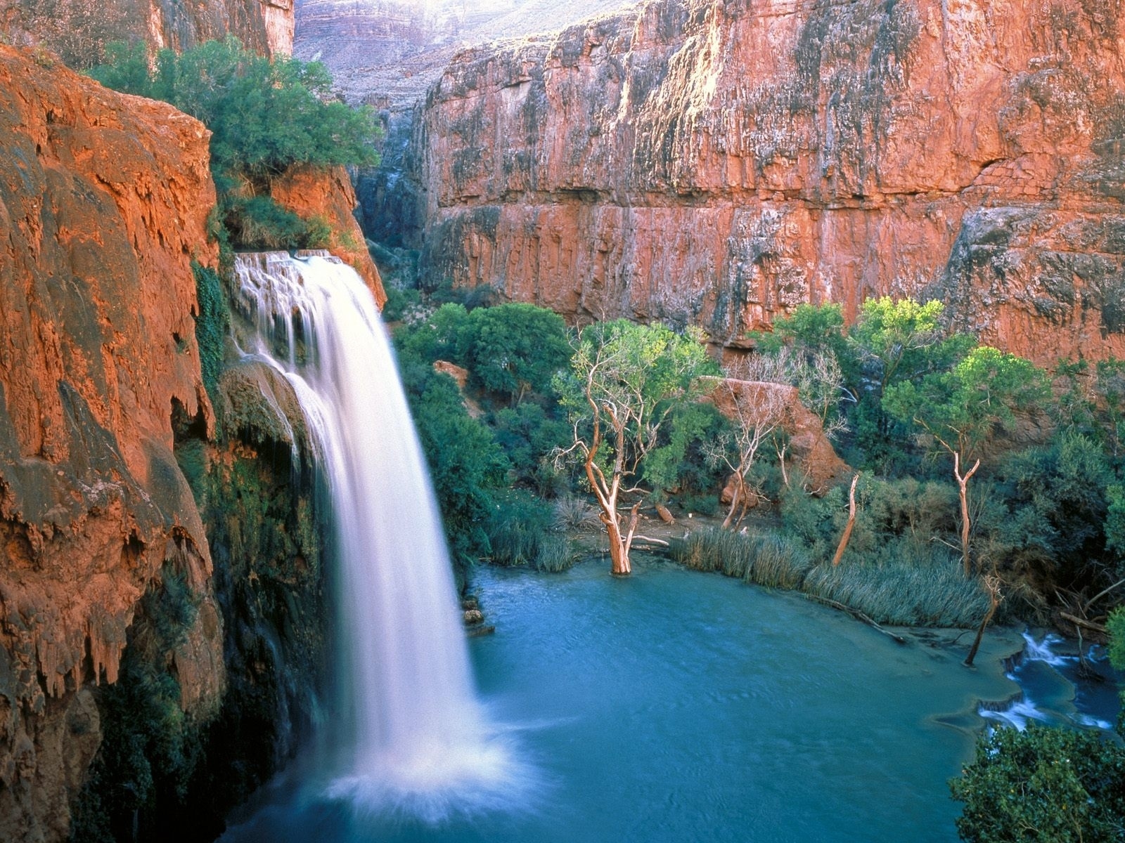 Descarga gratuita de fondo de pantalla para móvil de Naturaleza, Agua, Cañón, Cascadas, Cascada, Árbol, Tierra/naturaleza.