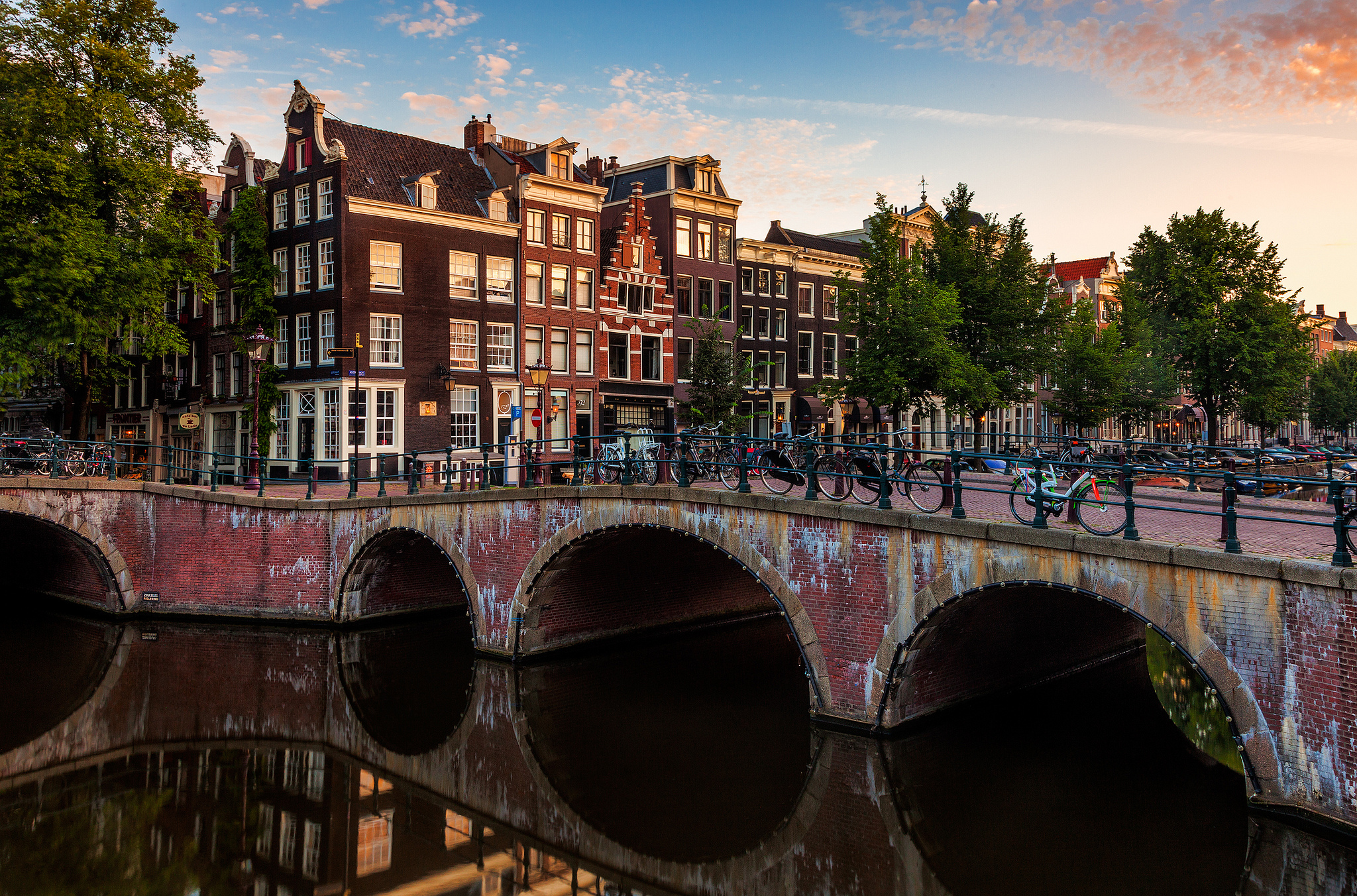 Скачать обои бесплатно Мосты, Мост, Нидерланды, Амстердам, Сделано Человеком картинка на рабочий стол ПК