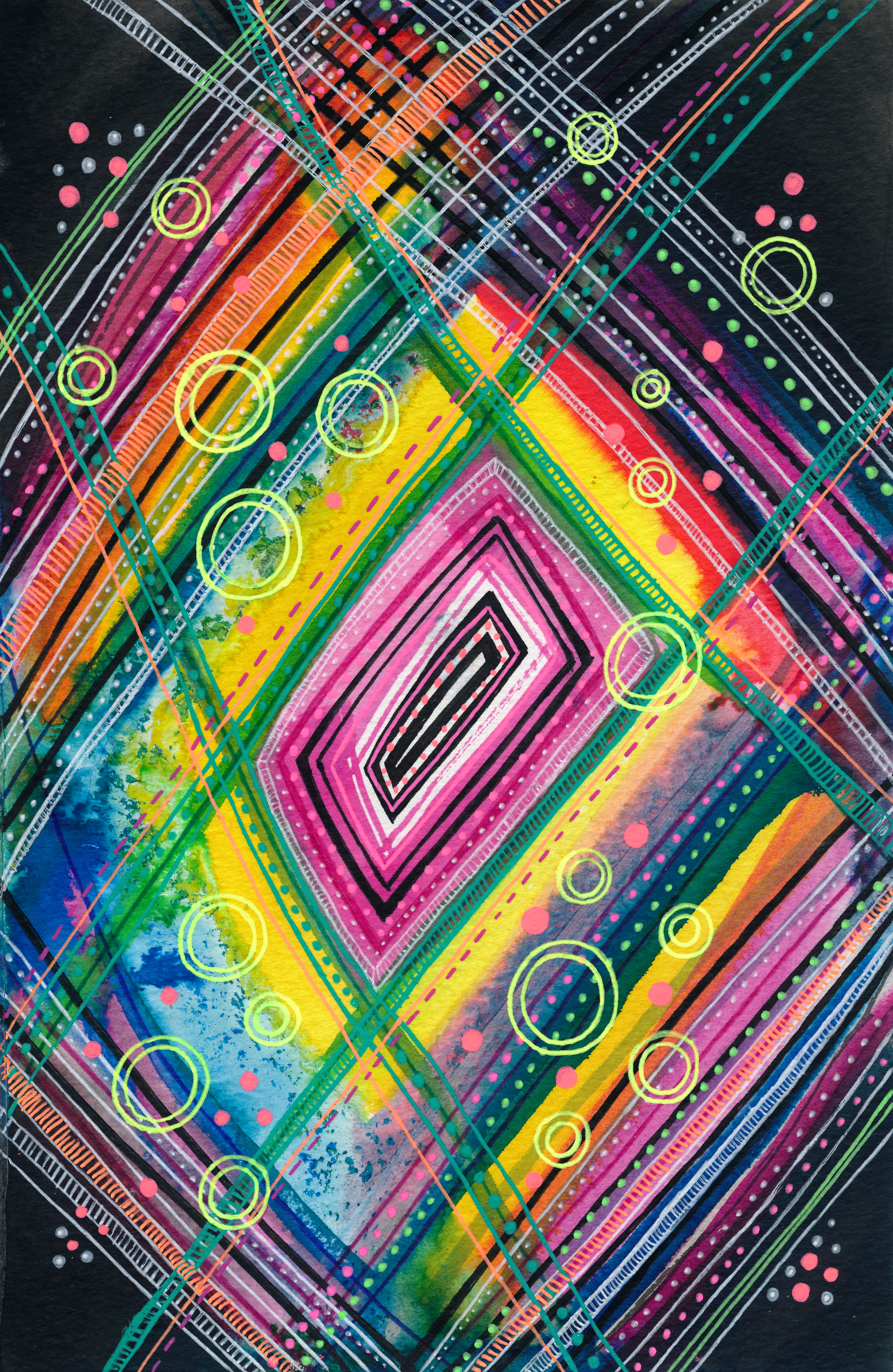 paints, multicolored, abstract, patterns, circles, motley, lines, watercolor wallpaper for mobile
