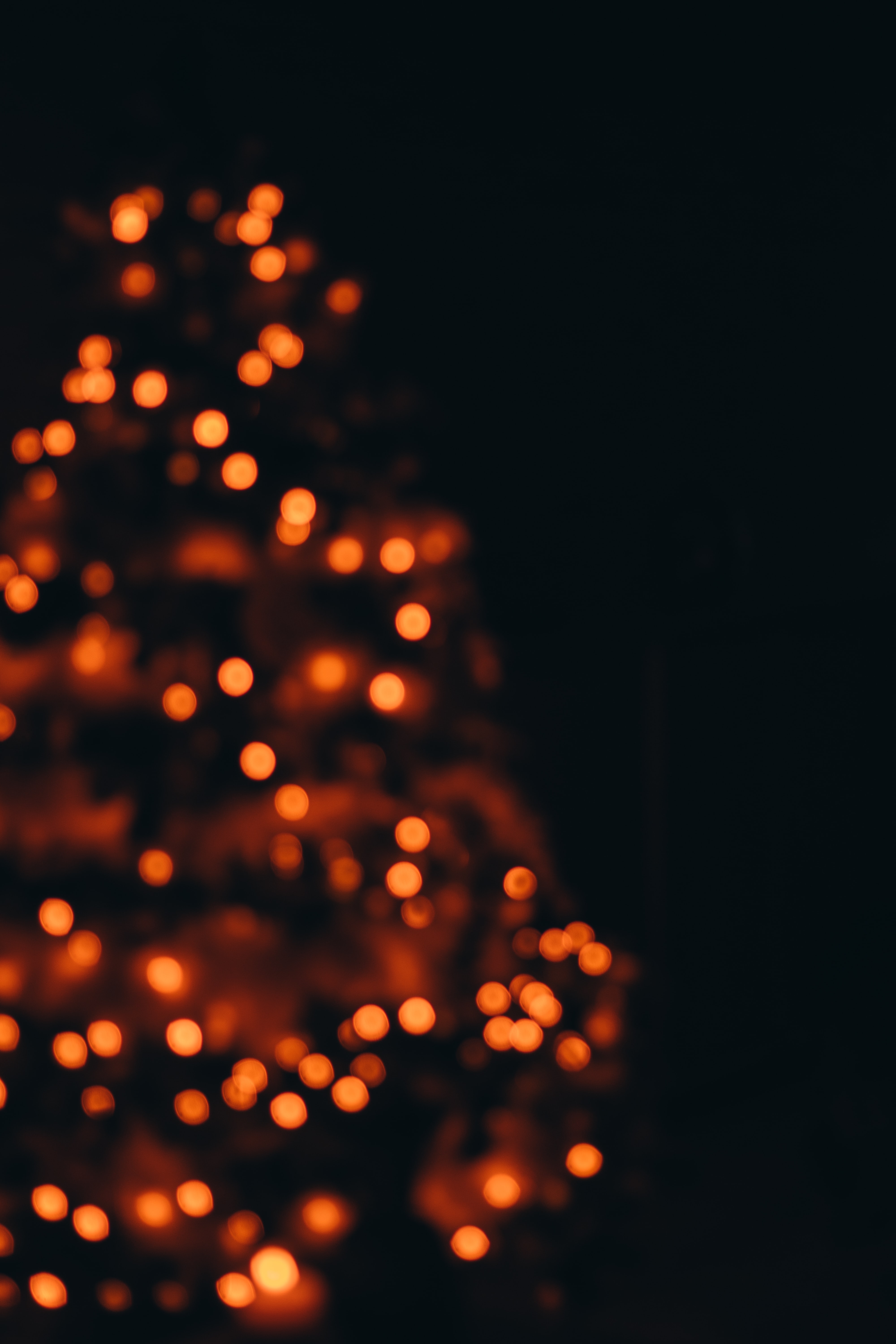 dark, smooth, boquet, lights, blur, christmas tree, garland, bokeh
