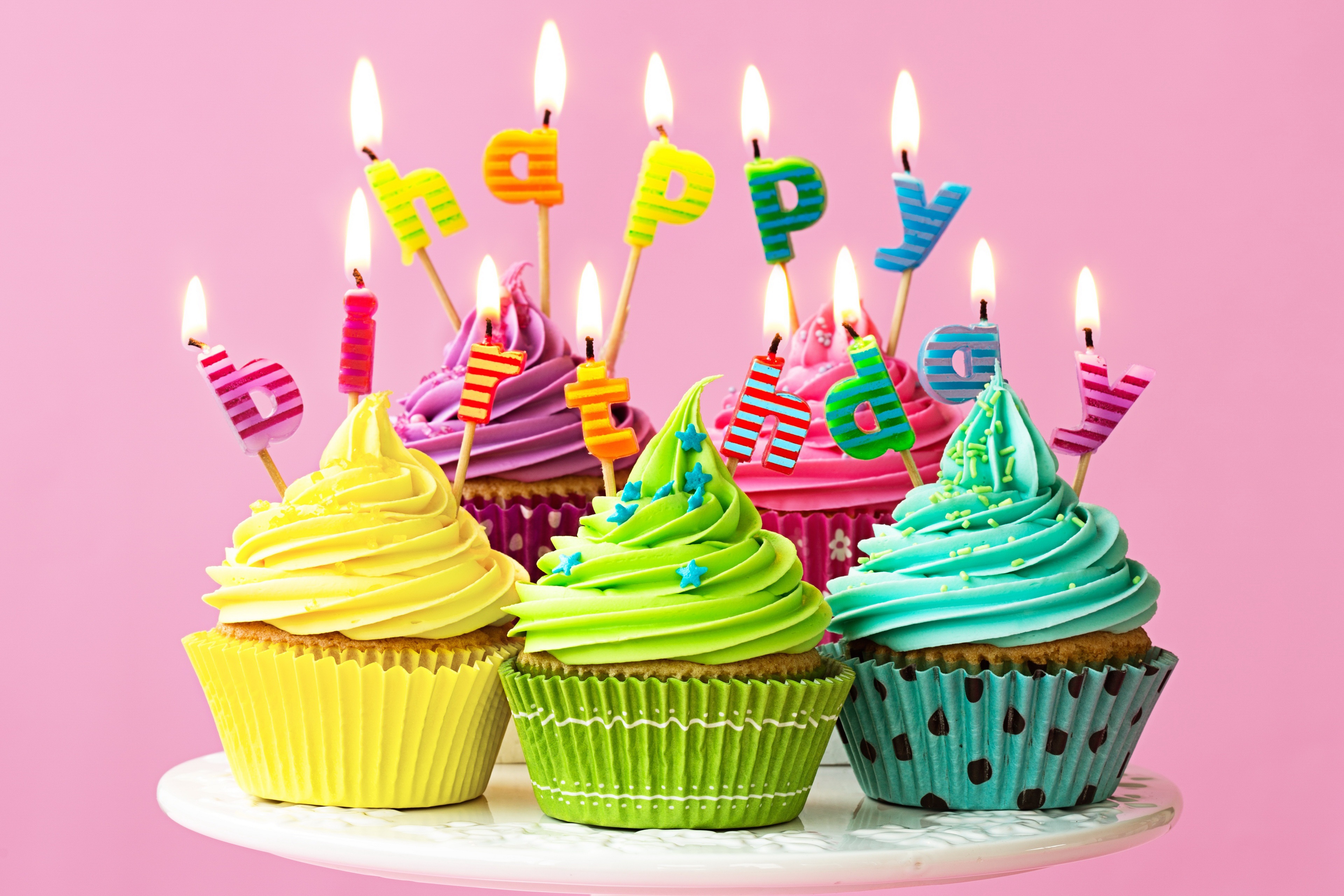 Download mobile wallpaper Holiday, Candle, Cupcake, Birthday, Happy Birthday for free.