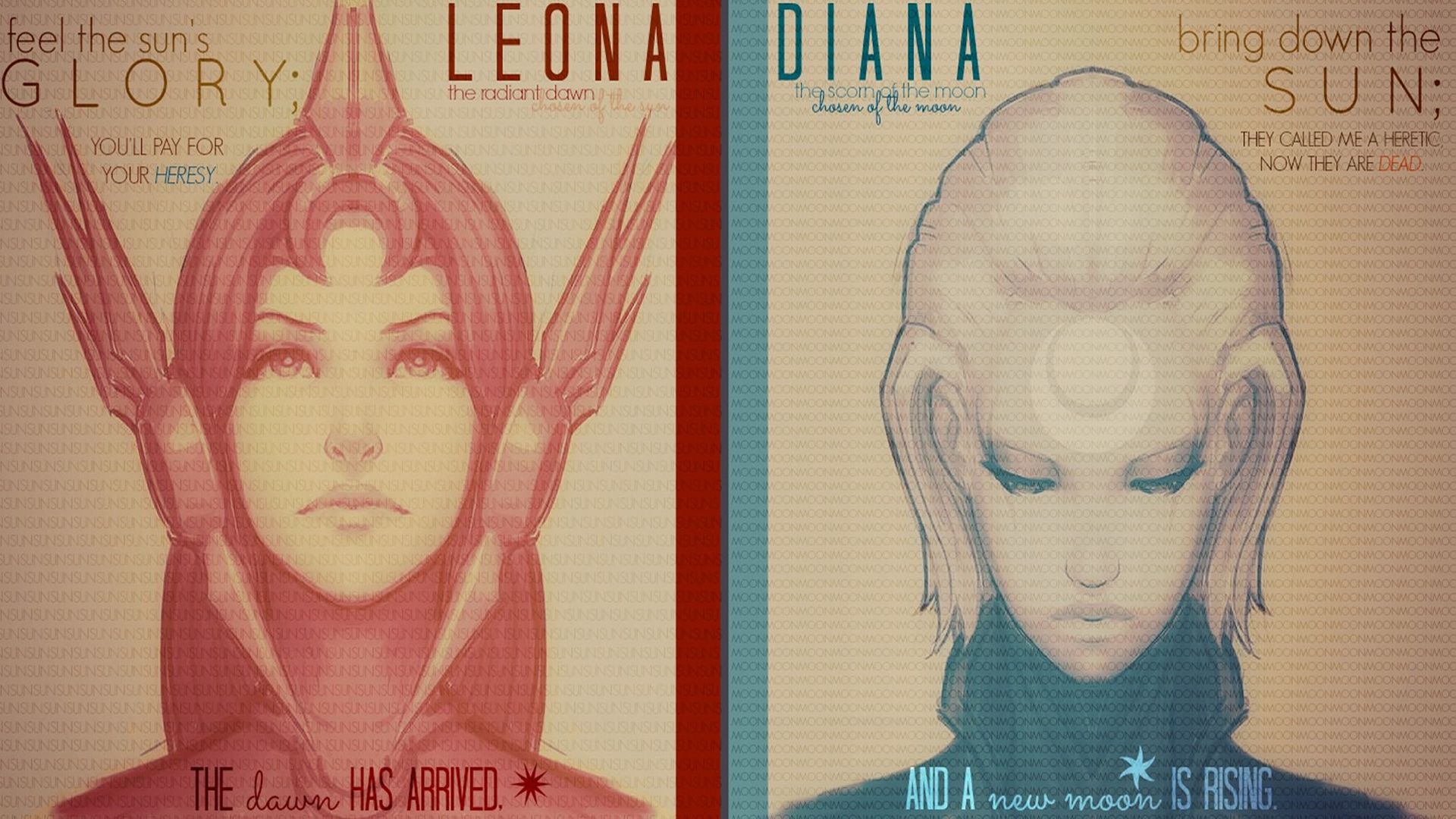 Handy-Wallpaper League Of Legends, Computerspiele, Leona (Liga Der Legenden), Diana (Liga Der Legenden) kostenlos herunterladen.