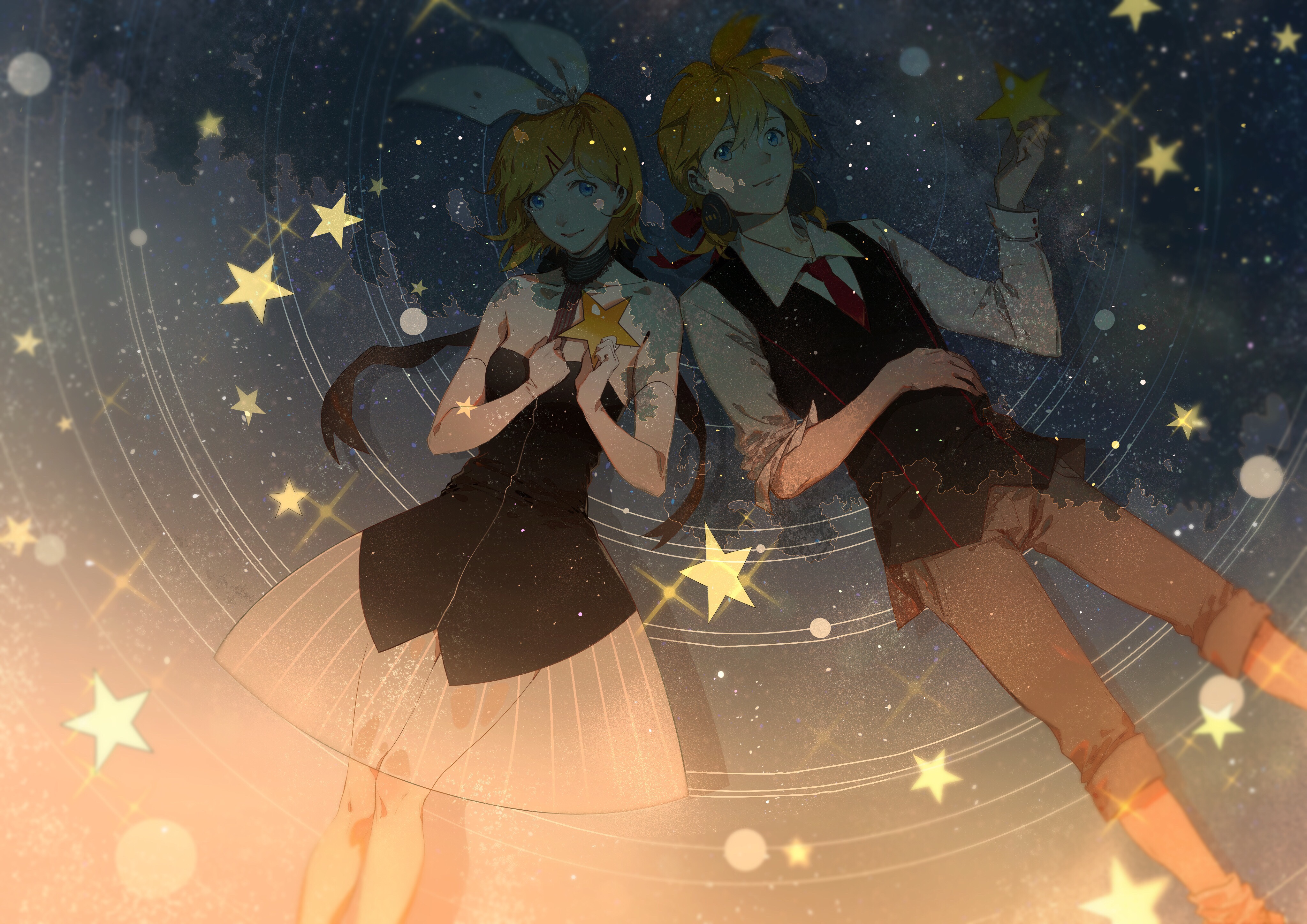 Handy-Wallpaper Vocaloid, Animes, Rin Kagamine, Len Kagamine kostenlos herunterladen.