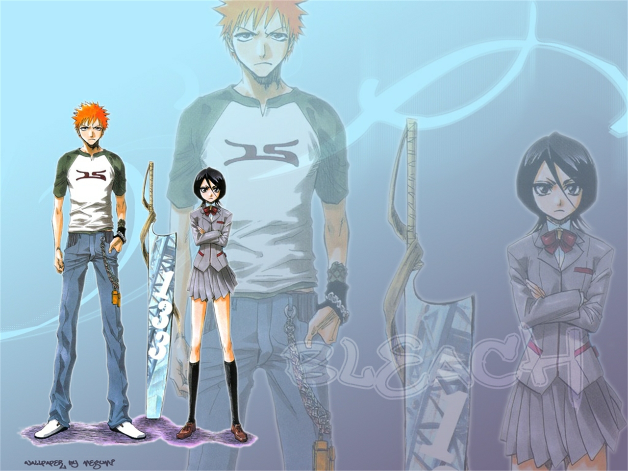 Free download wallpaper Rukia Kuchiki, Bleach, Ichigo Kurosaki, Anime on your PC desktop