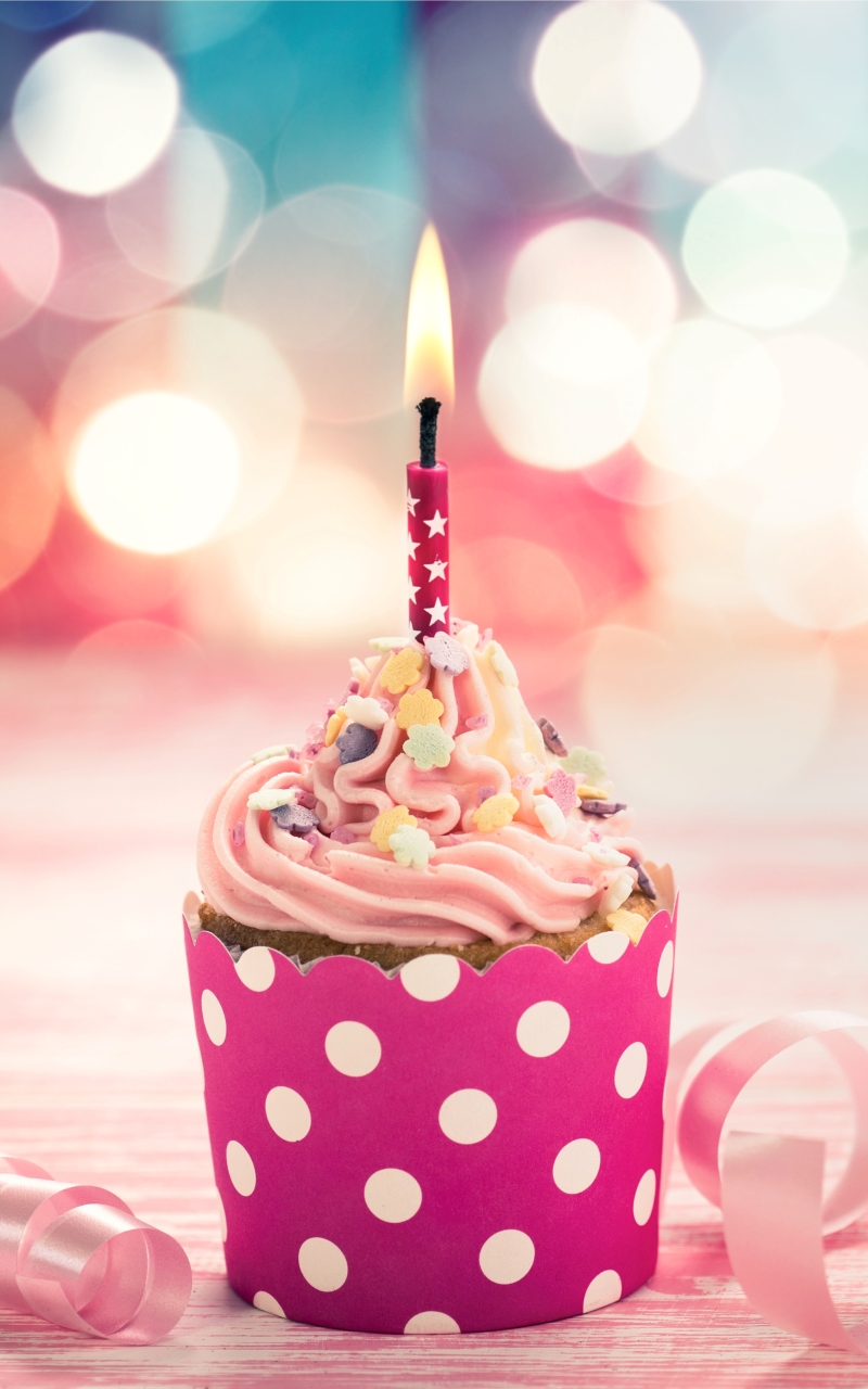 Download mobile wallpaper Holiday, Cake, Bokeh, Candle, Celebration, Birthday for free.