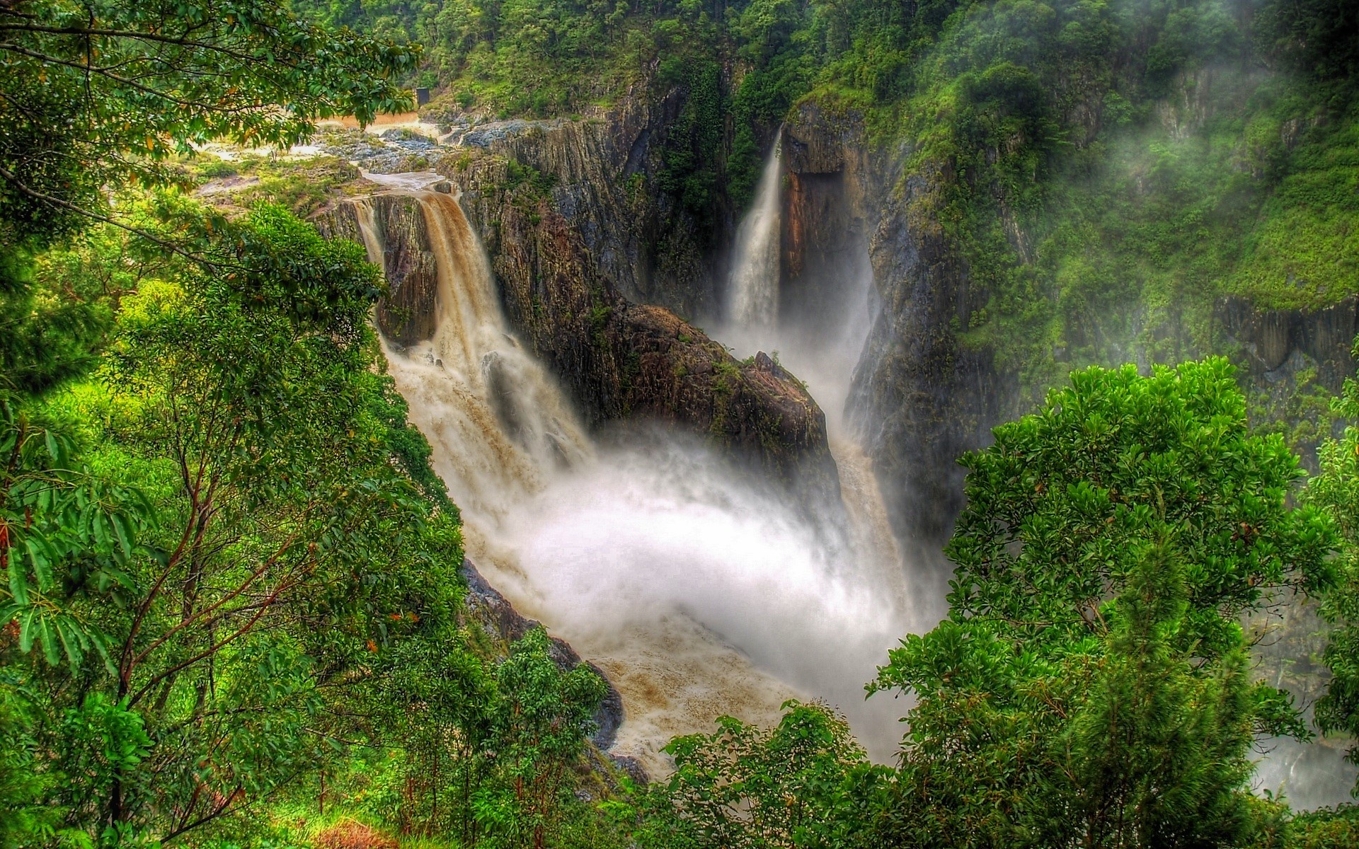 Free download wallpaper Waterfalls, Waterfall, Earth, Greenery on your PC desktop